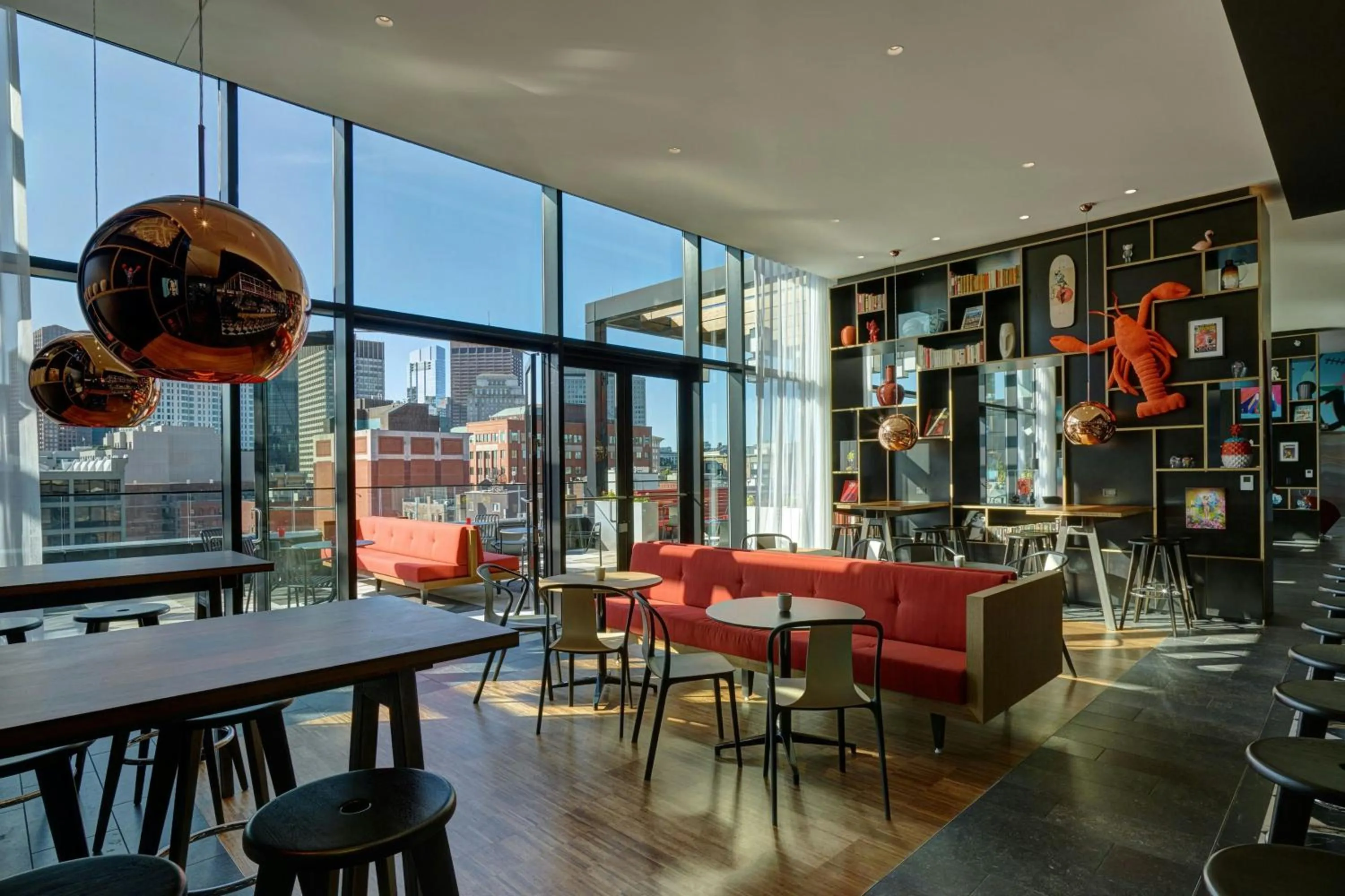 Lobby or reception in citizenM Boston North Station