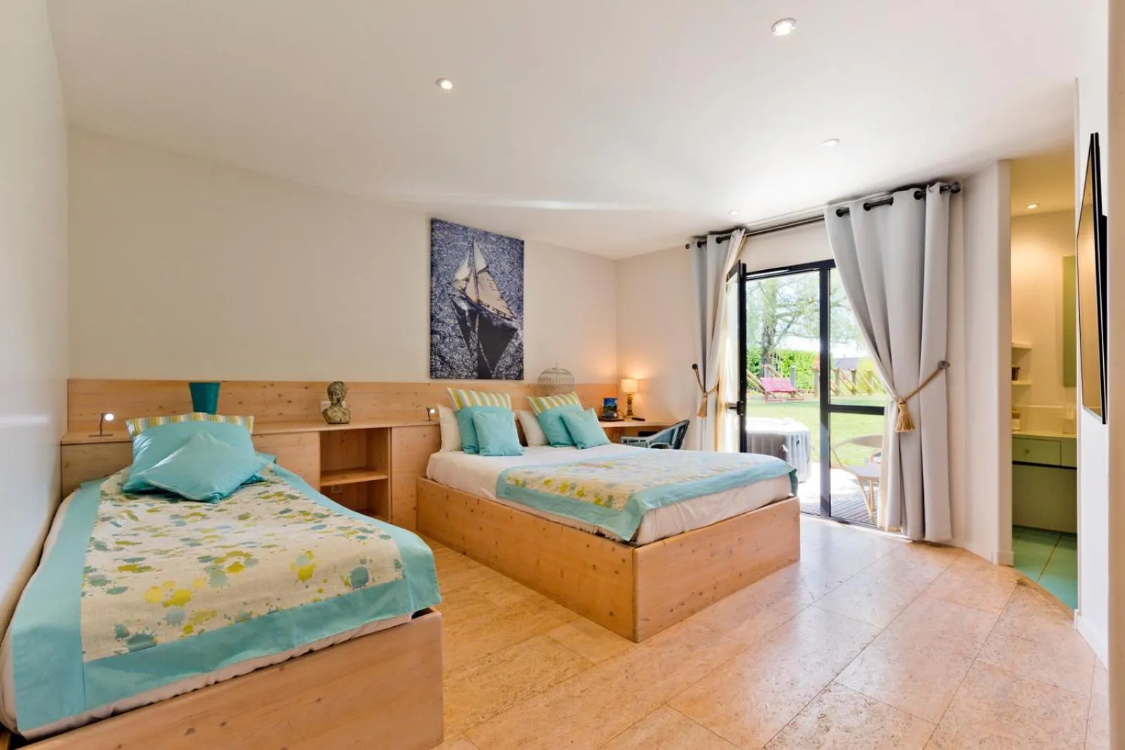 Bed in Hôtel Auberge de Chavannes