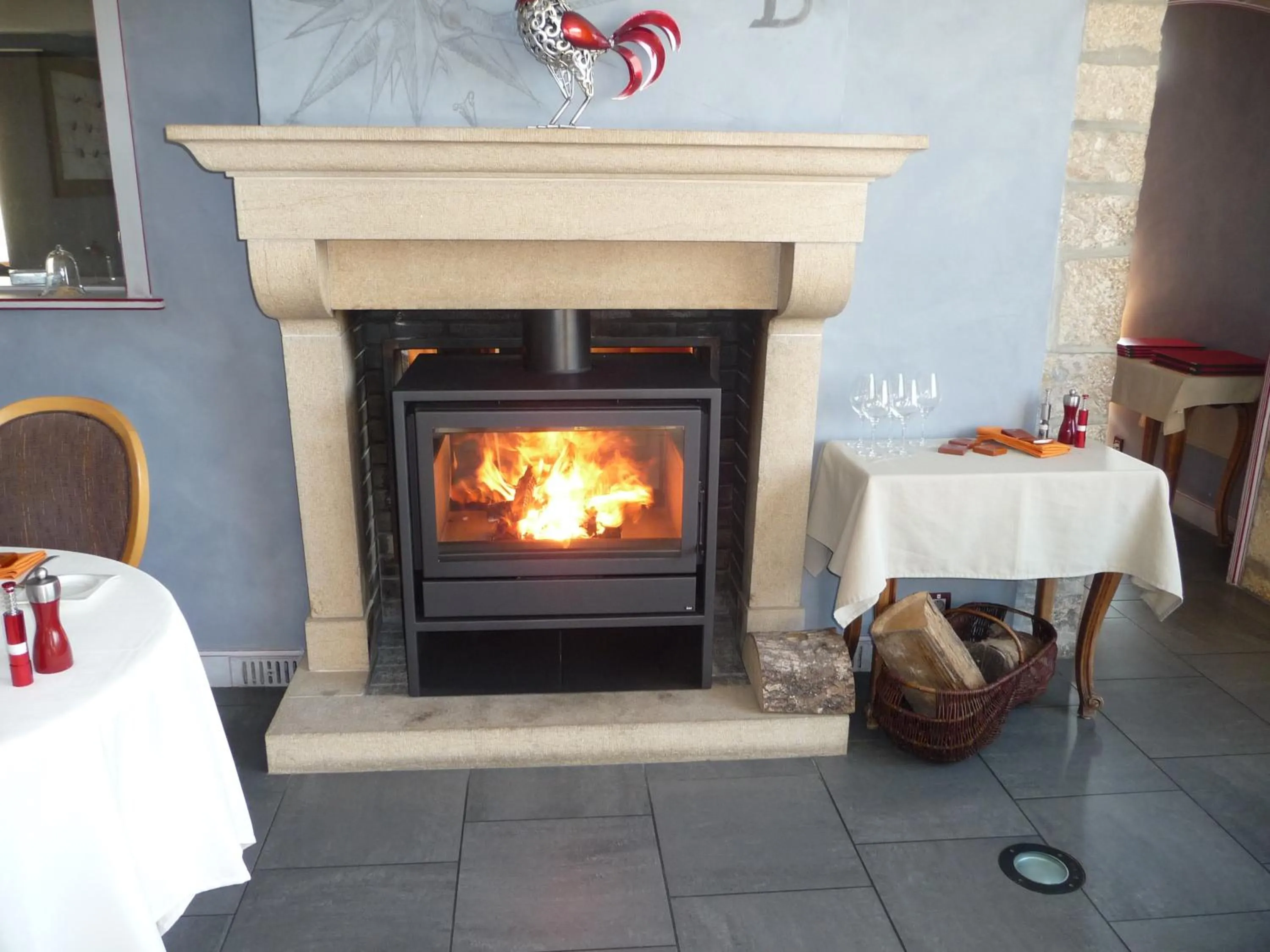 Decorative detail in Hôtel Auberge de Chavannes