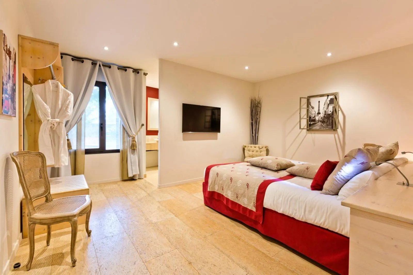 Bed in Hôtel Auberge de Chavannes