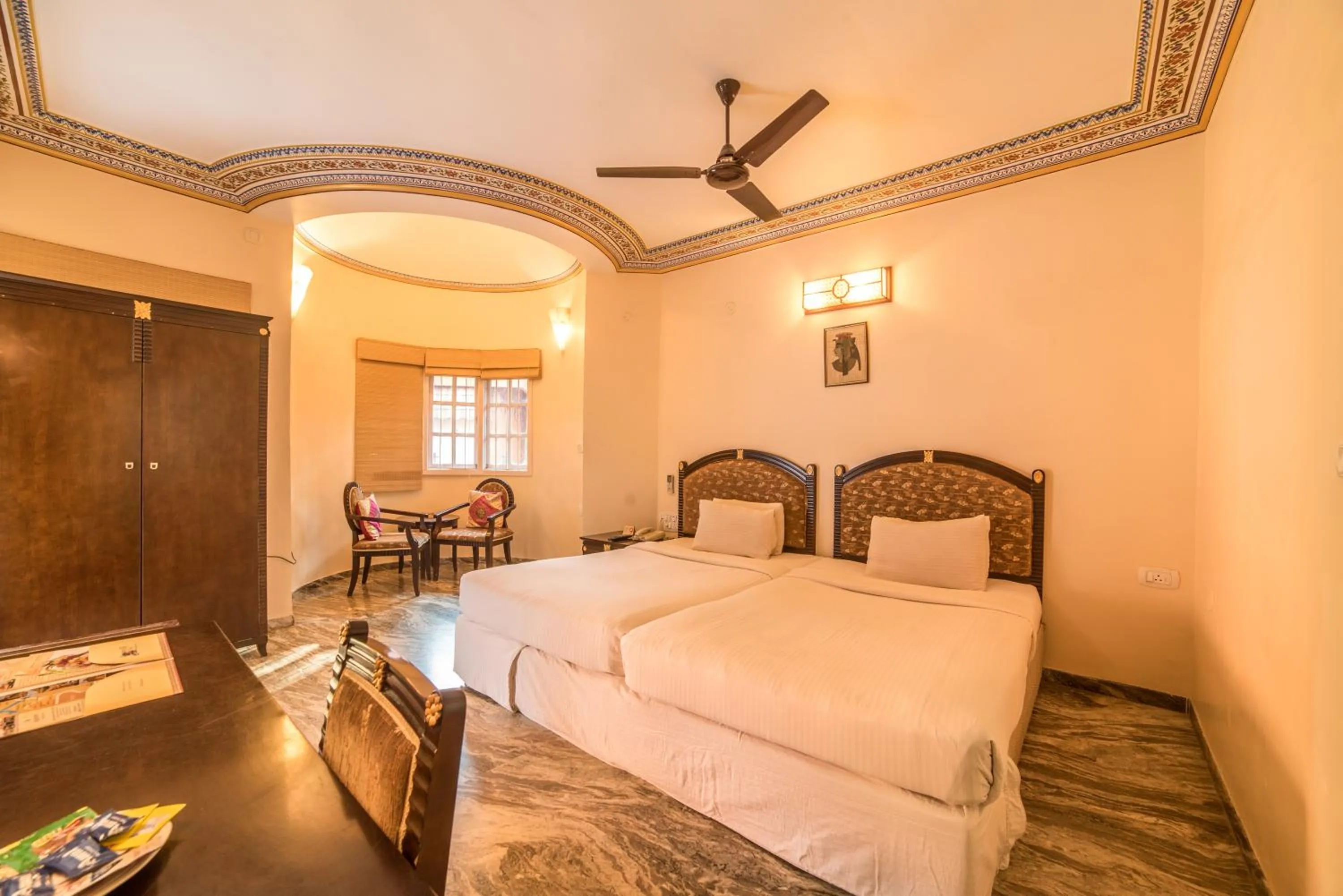 Bedroom, Bed in Vijayshree Resort, Hampi