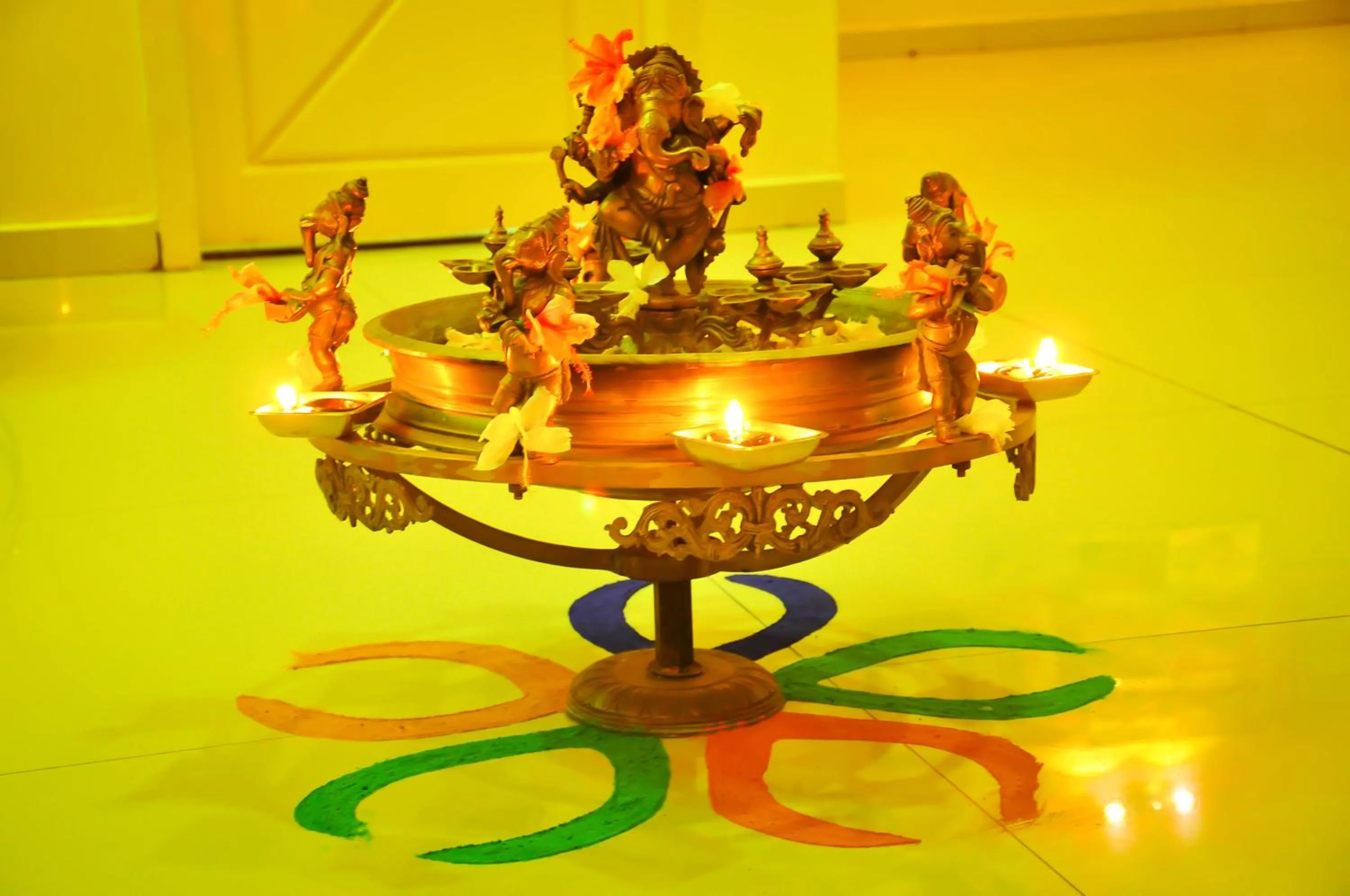 Decorative detail in Vijayshree Resort, Hampi