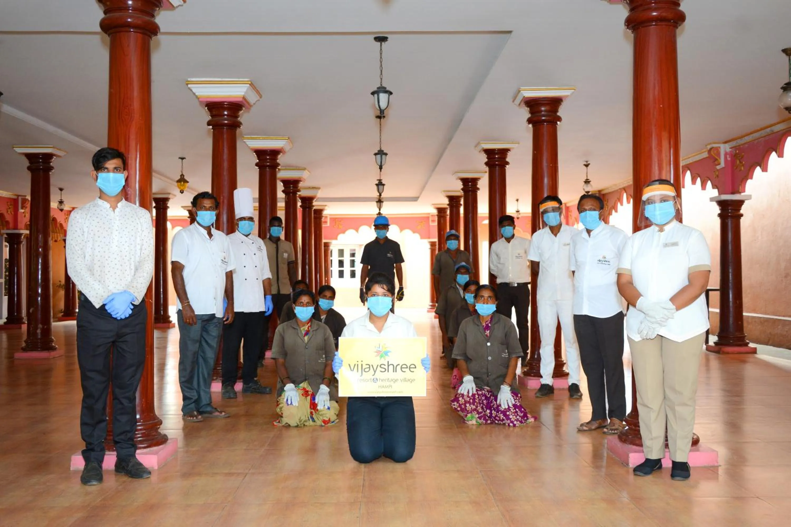 Staff in Vijayshree Resort, Hampi
