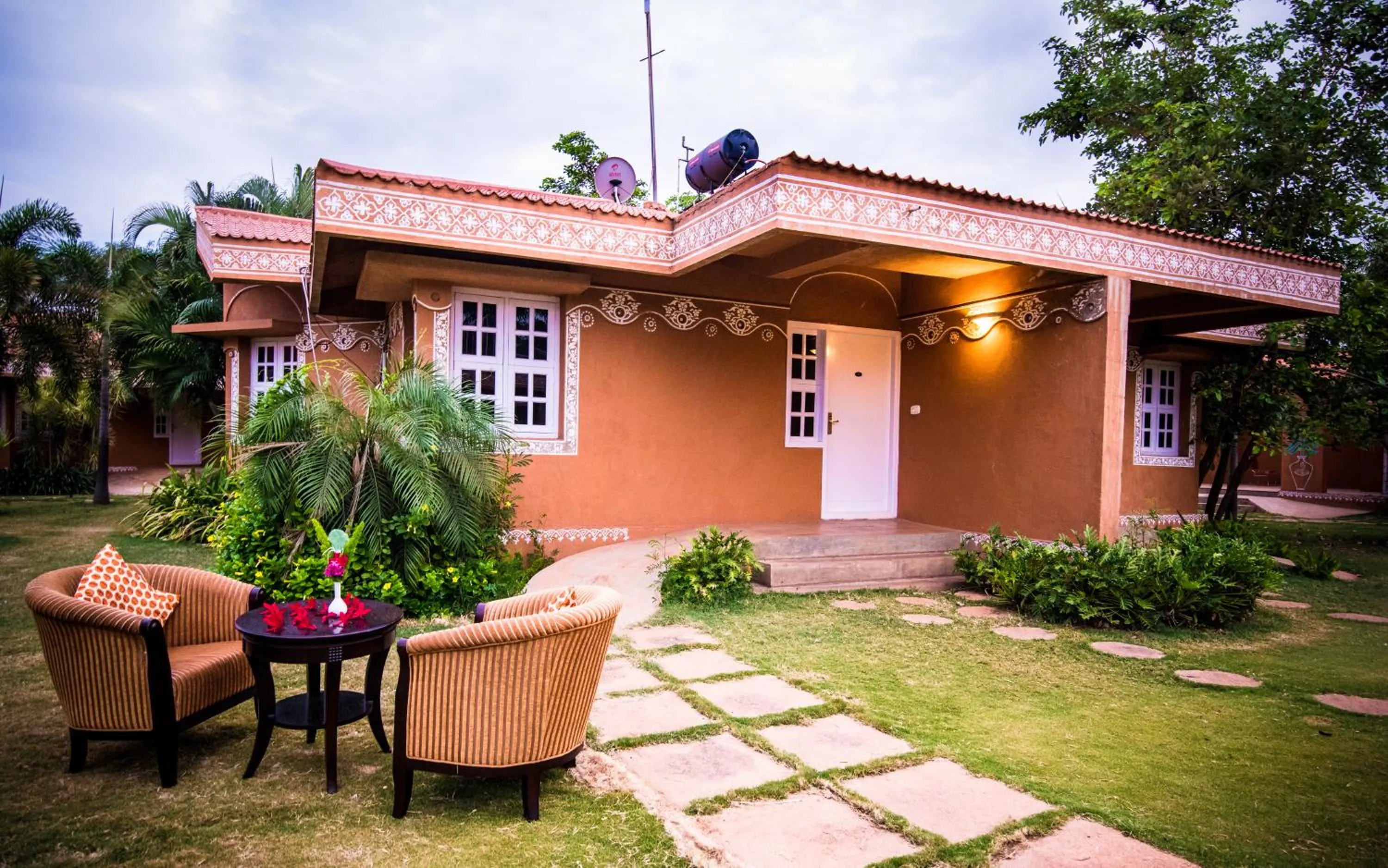 Patio in Vijayshree Resort, Hampi