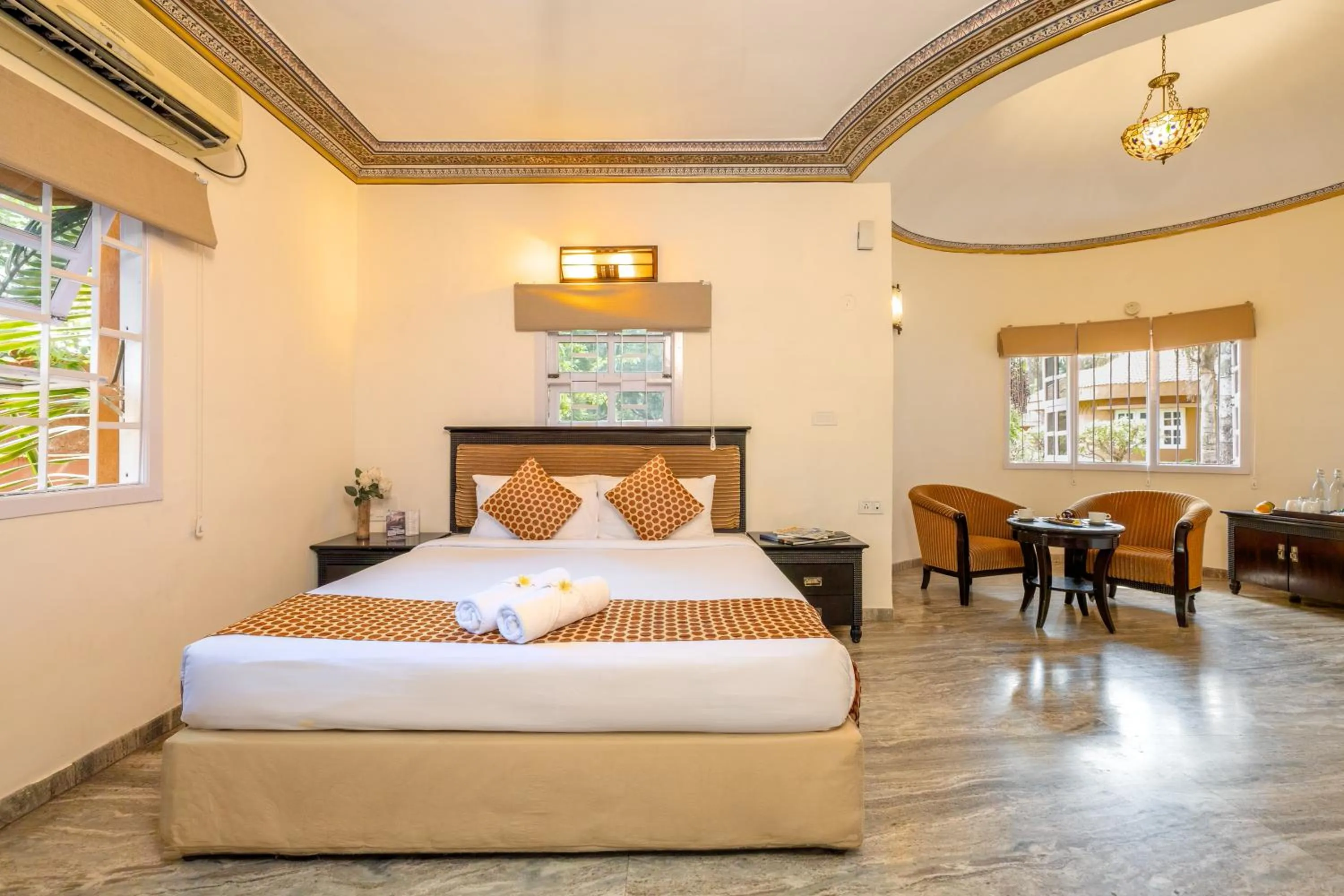 Bedroom, Bed in Vijayshree Resort, Hampi