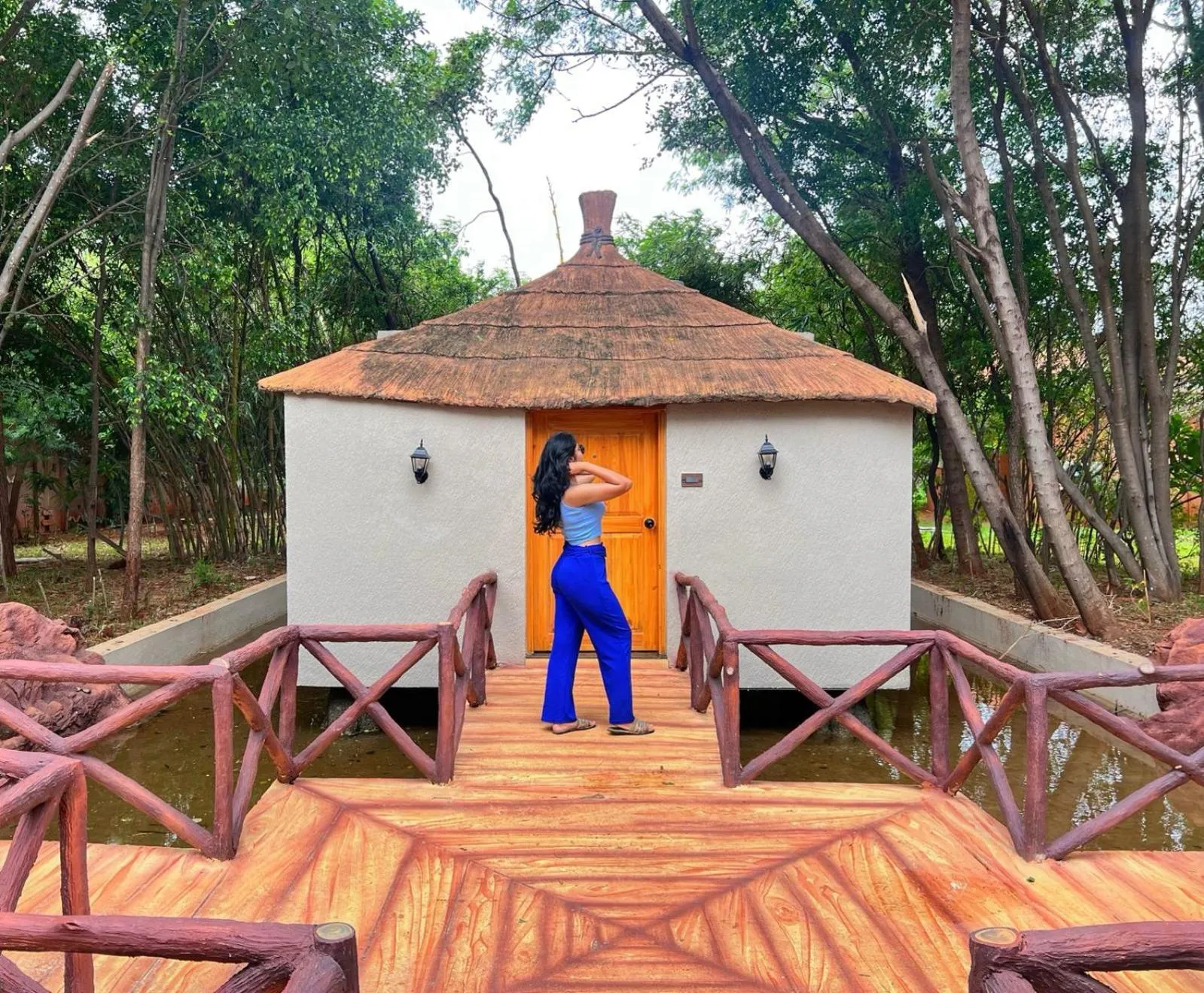 Natural landscape in Vijayshree Resort, Hampi