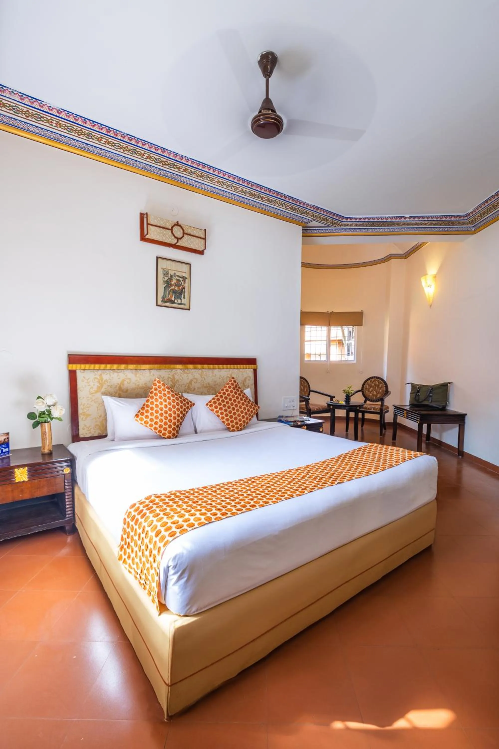 Bedroom, Bed in Vijayshree Resort, Hampi