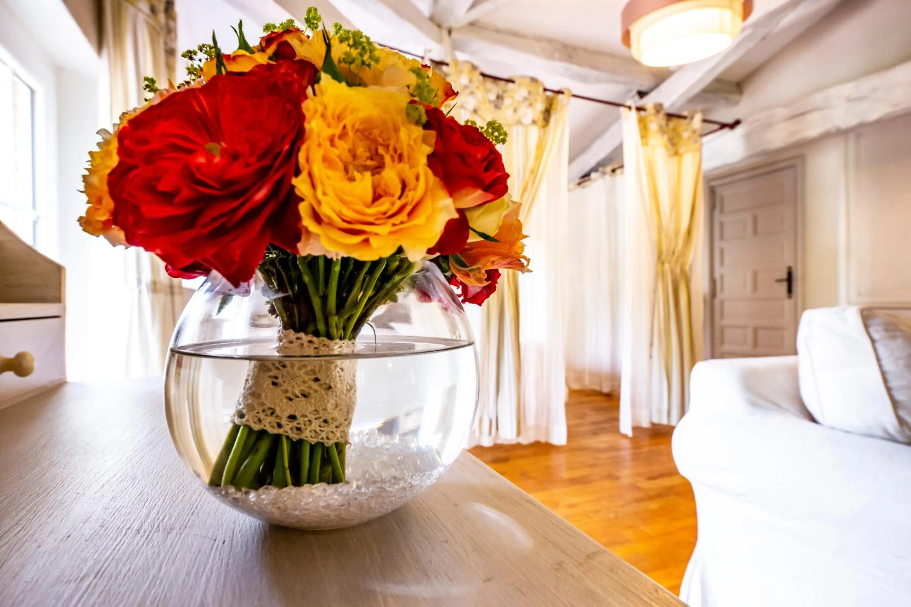 Decorative detail, Bed in Le Moulin de Rudelle