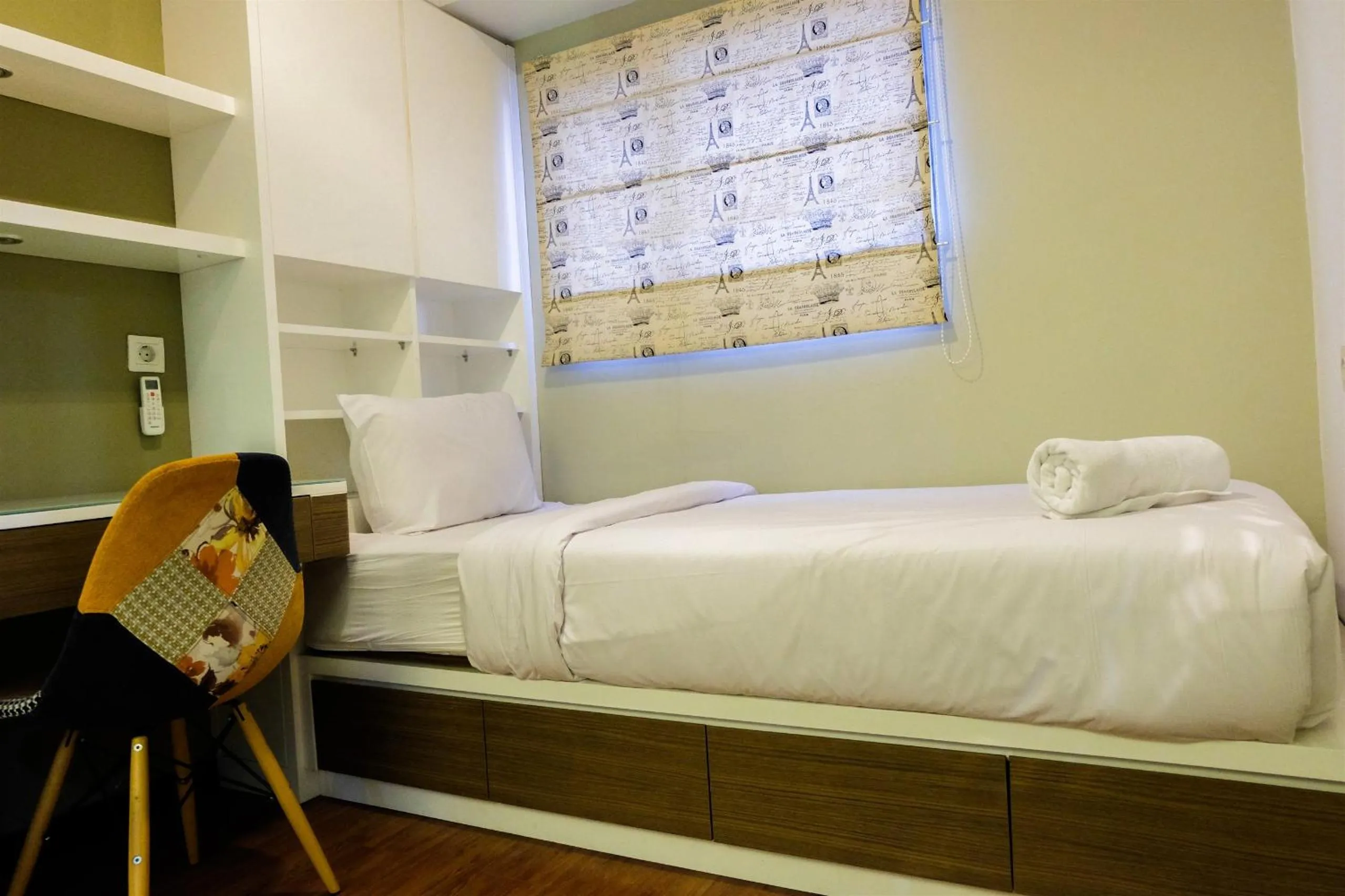 Bed in Amazing 2BR with City View The Wave Kuningan Apartment By Travelio