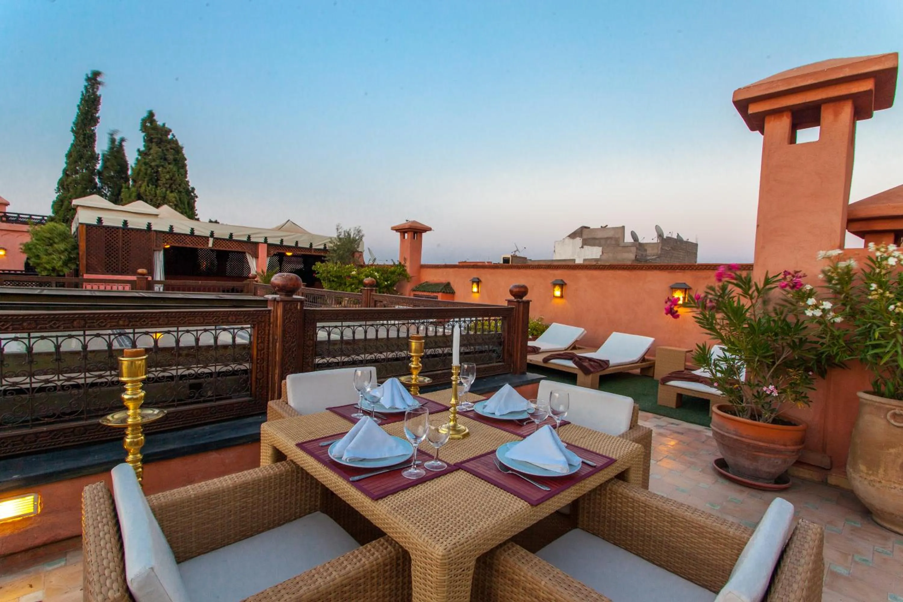Balcony/Terrace in Riad Le Perroquet Bleu Suites & Spa