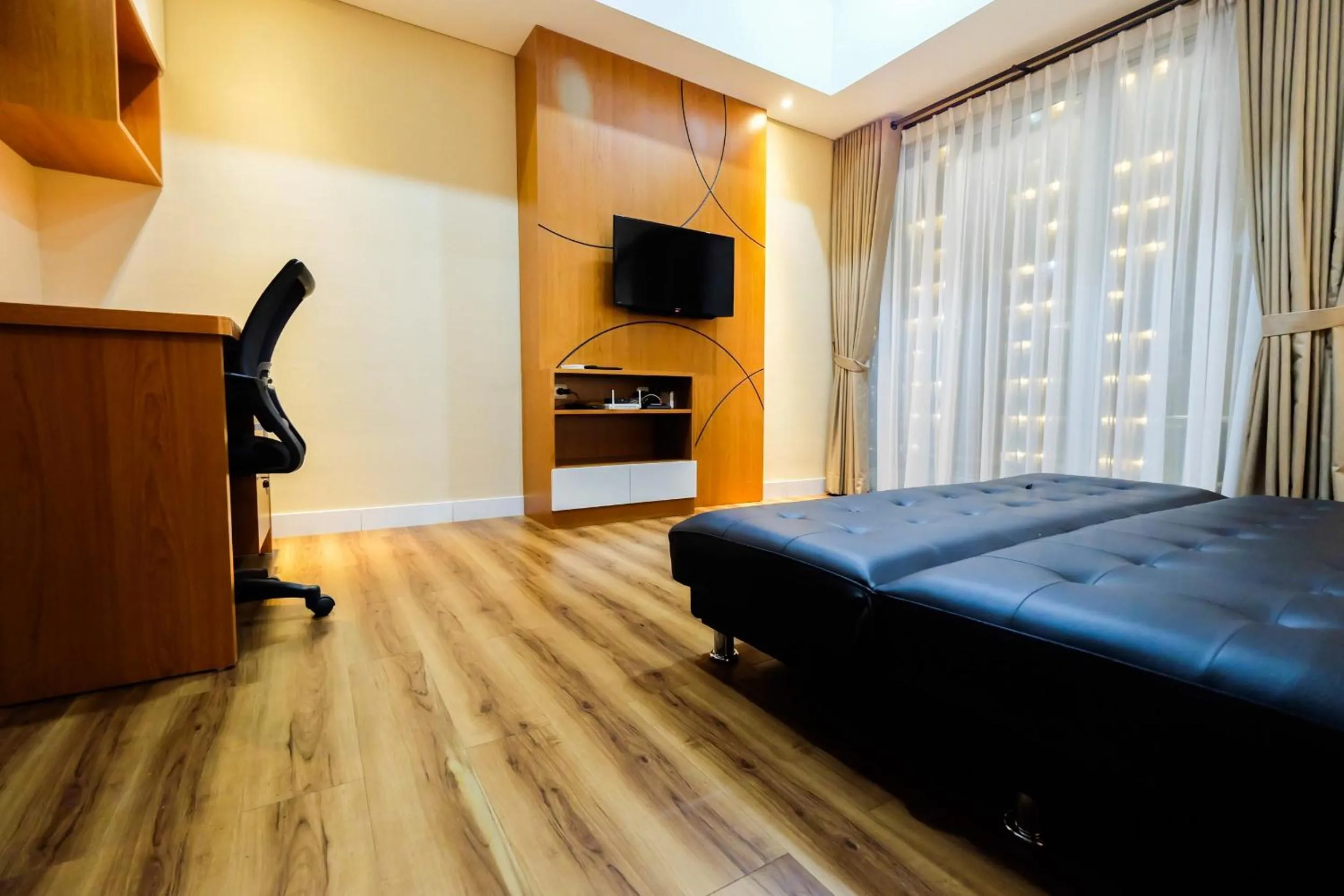 Bed in Exclusive 1BR Casa De Parco Apartment near AEON Mall By Travelio