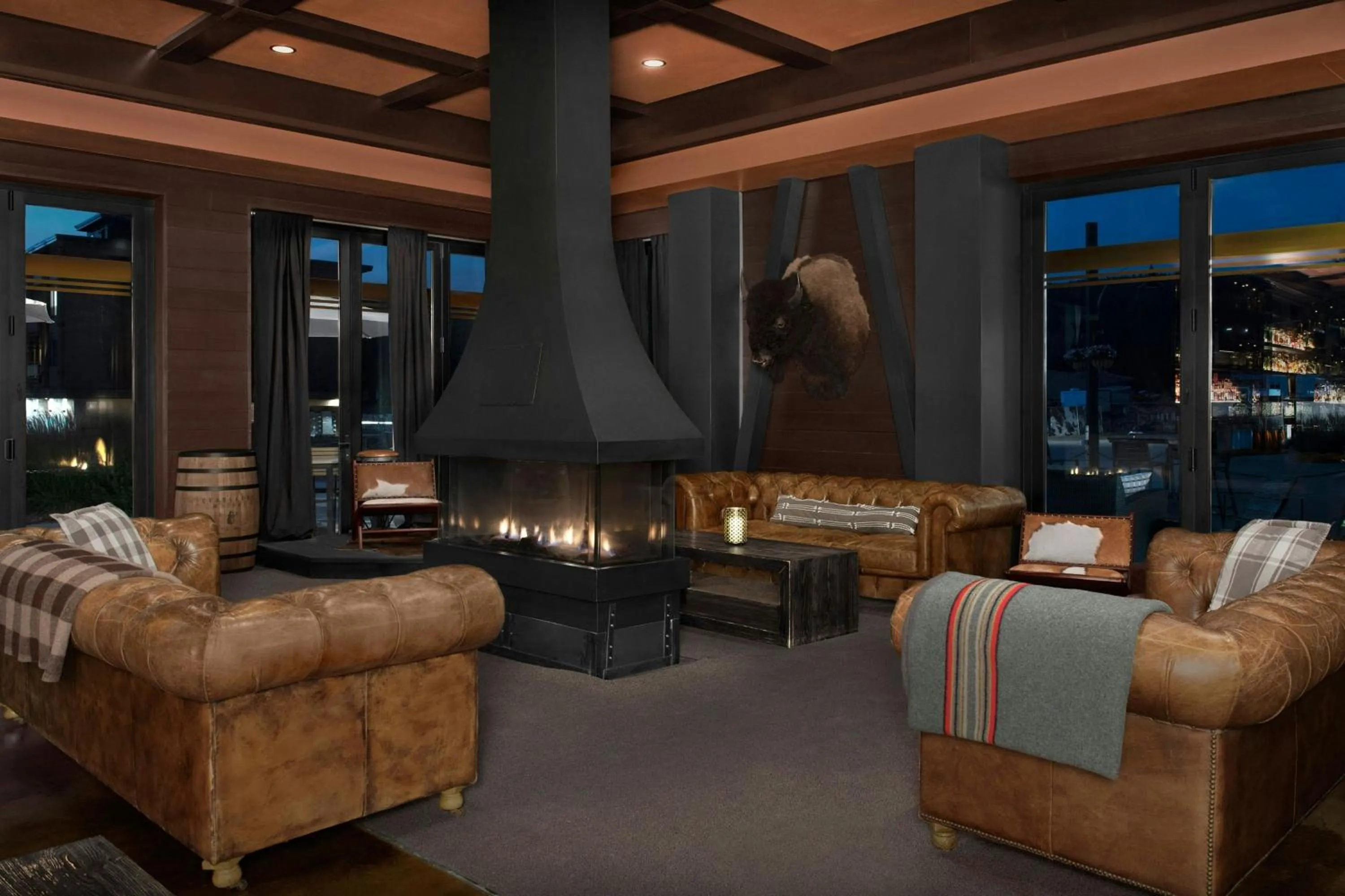 Lounge or bar in Residence Inn by Marriott Big Sky/The Wilson Hotel