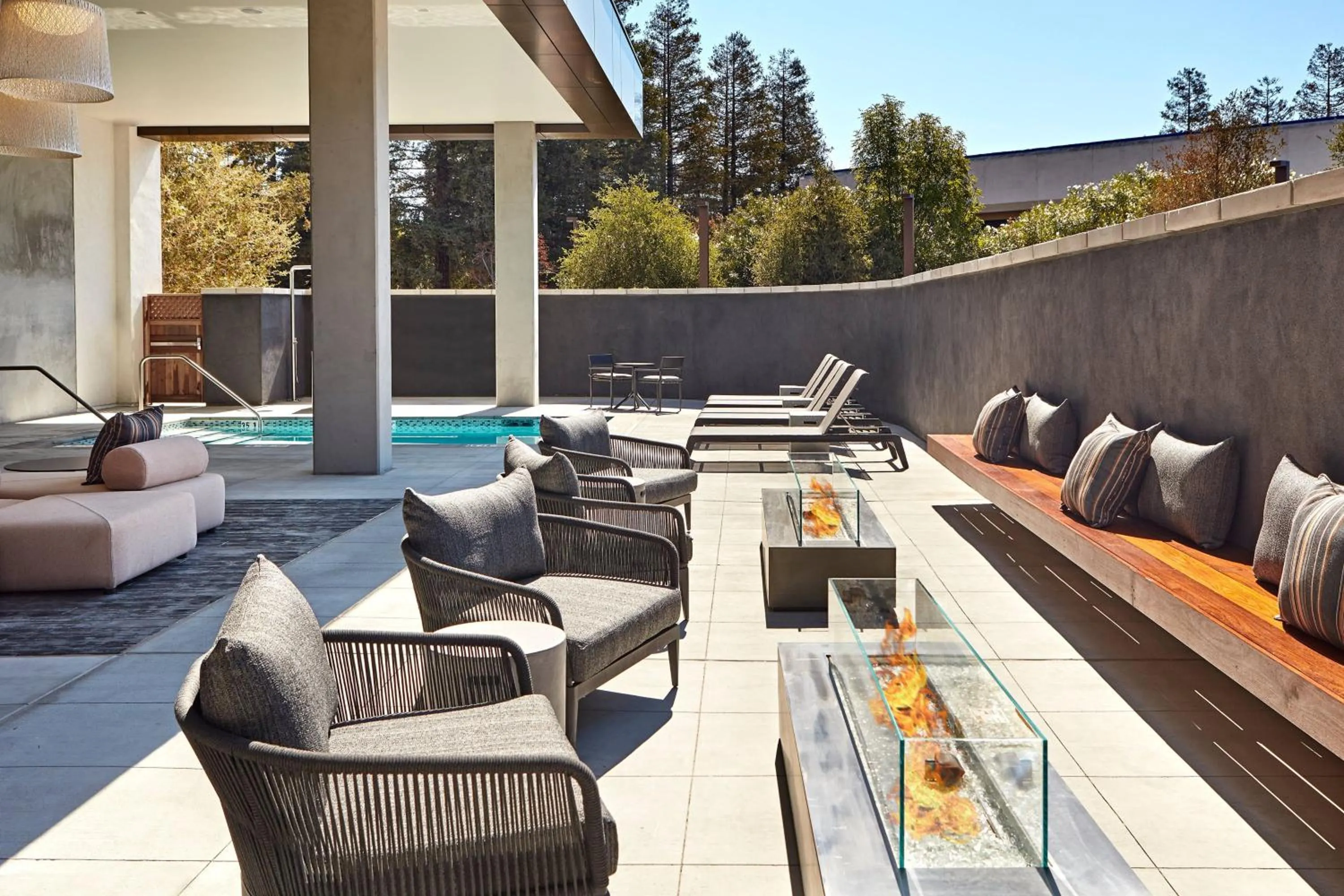 Swimming pool in AC Hotel by Marriott San Jose Santa Clara