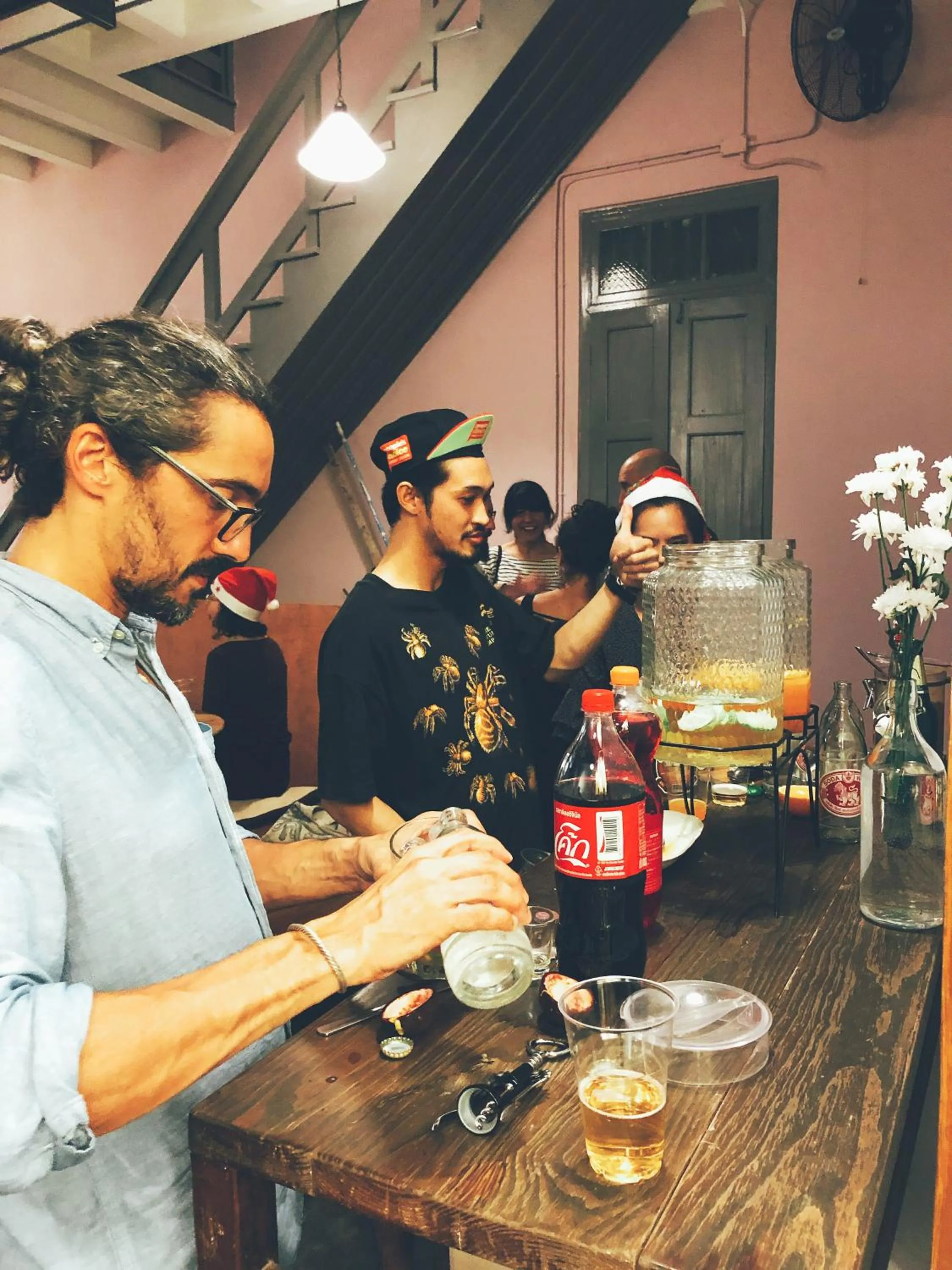 People in Yu Cafe Hostel