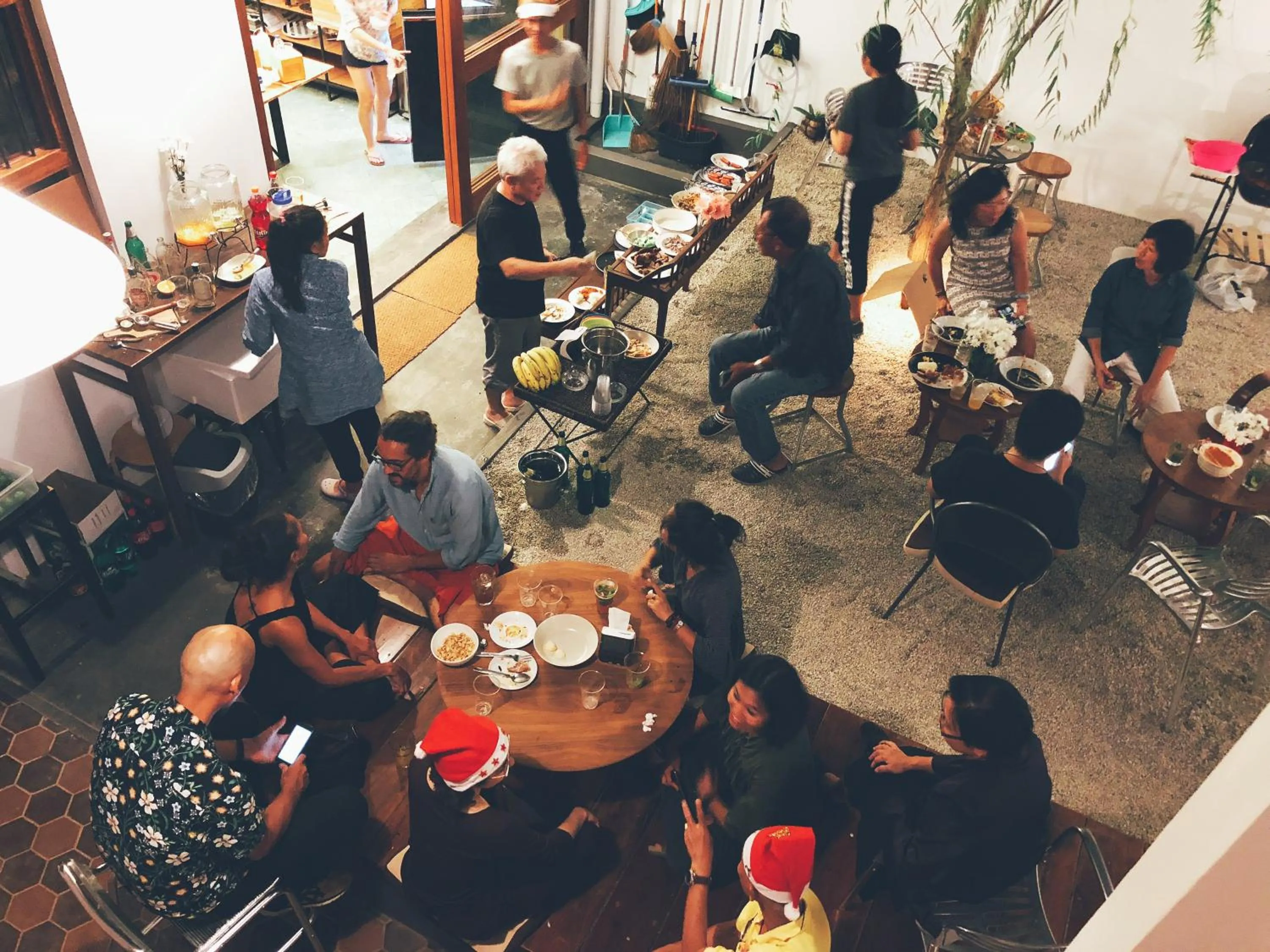 People in Yu Cafe Hostel