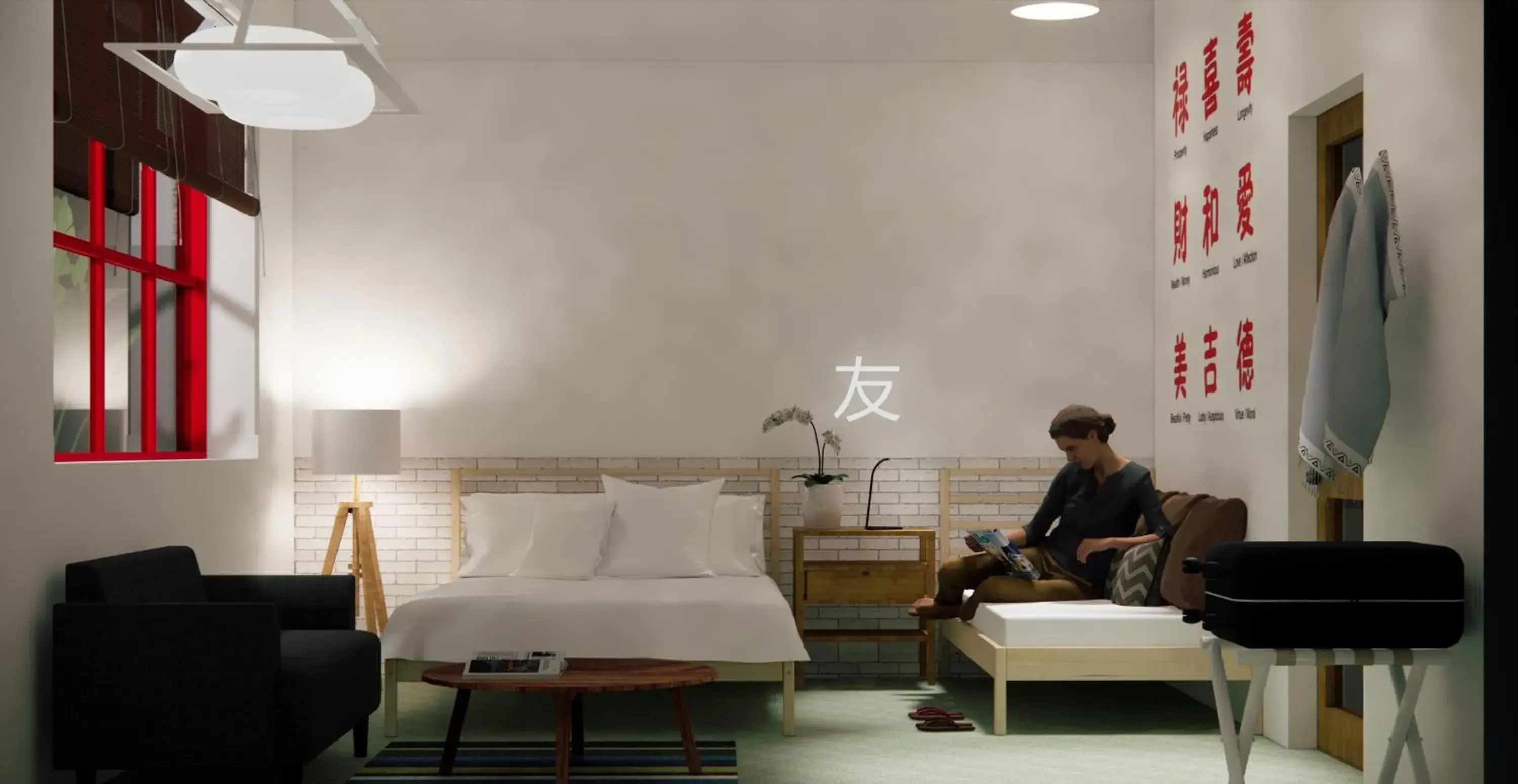 Deluxe Room in Yu Cafe Hostel Deluxe Room in Yu Cafe Hostel