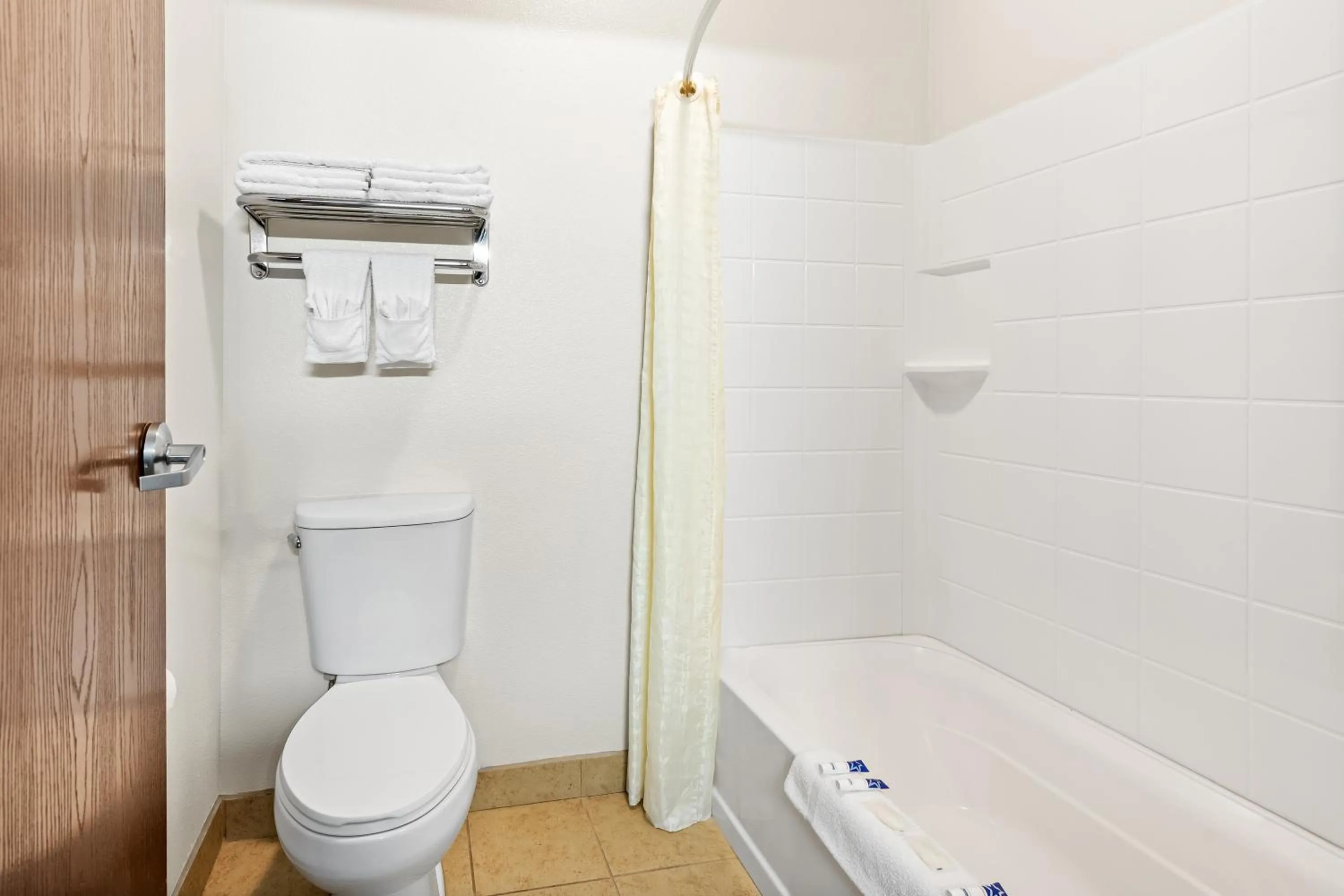 Shower in Americas Best Value Inn Somerville Texas