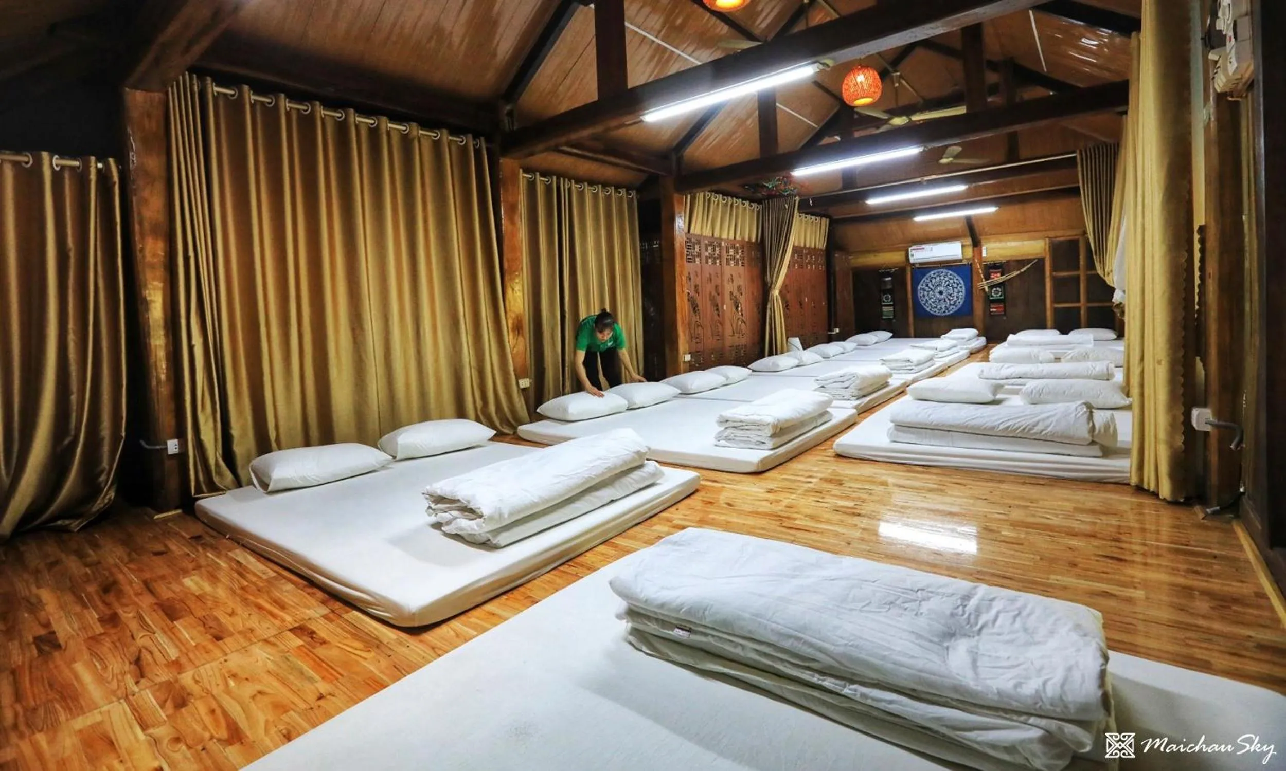 Photo of the whole room, Bed in Mai Chau Sky Resort