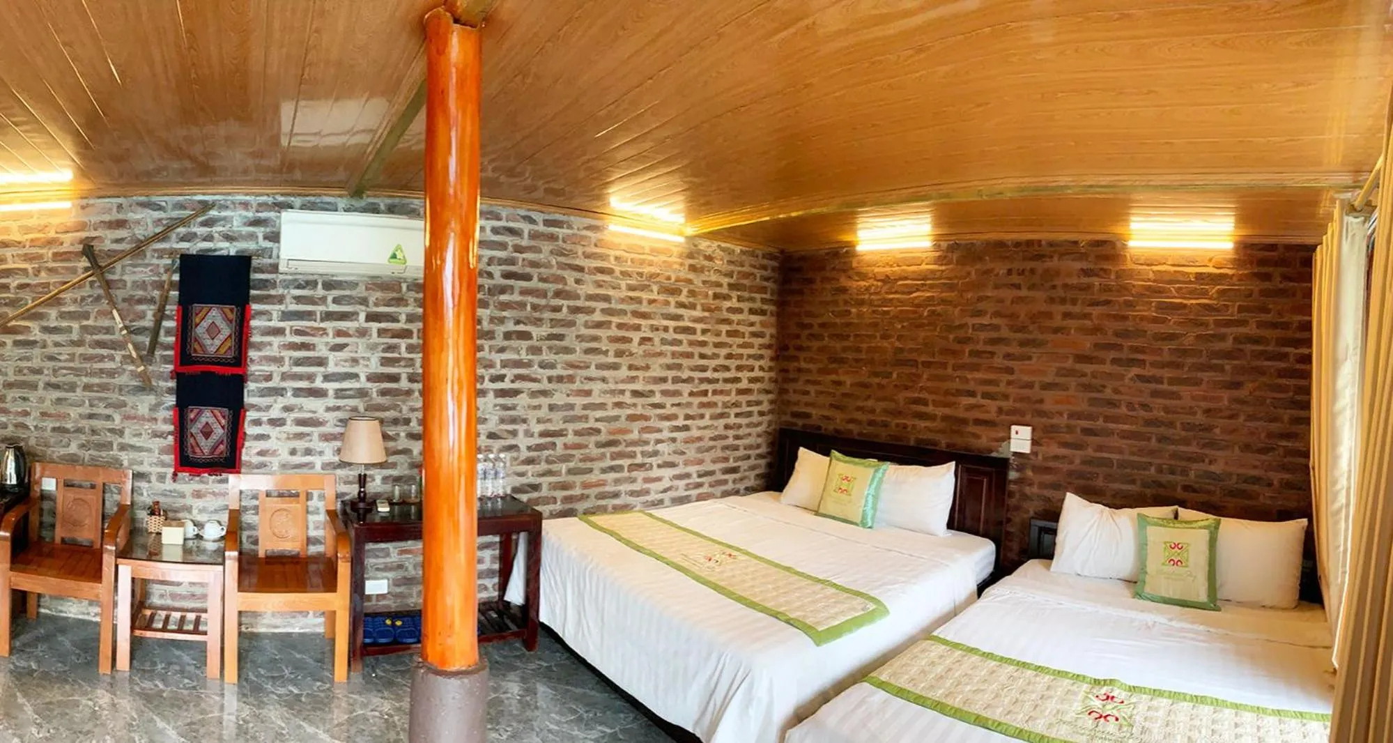 Living room, Bed in Mai Chau Sky Resort