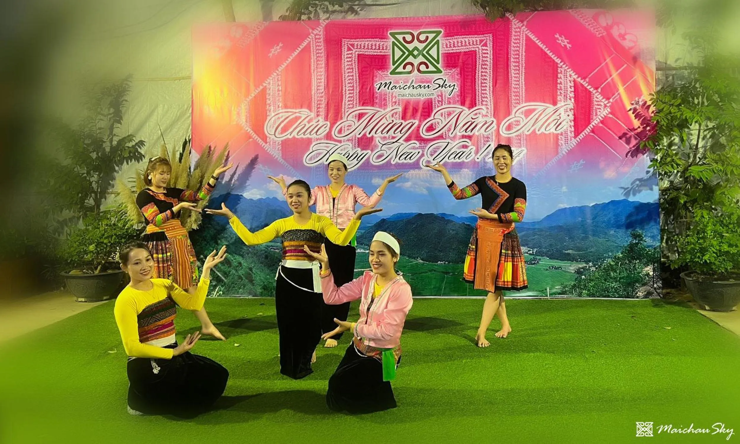 People in Mai Chau Sky Resort