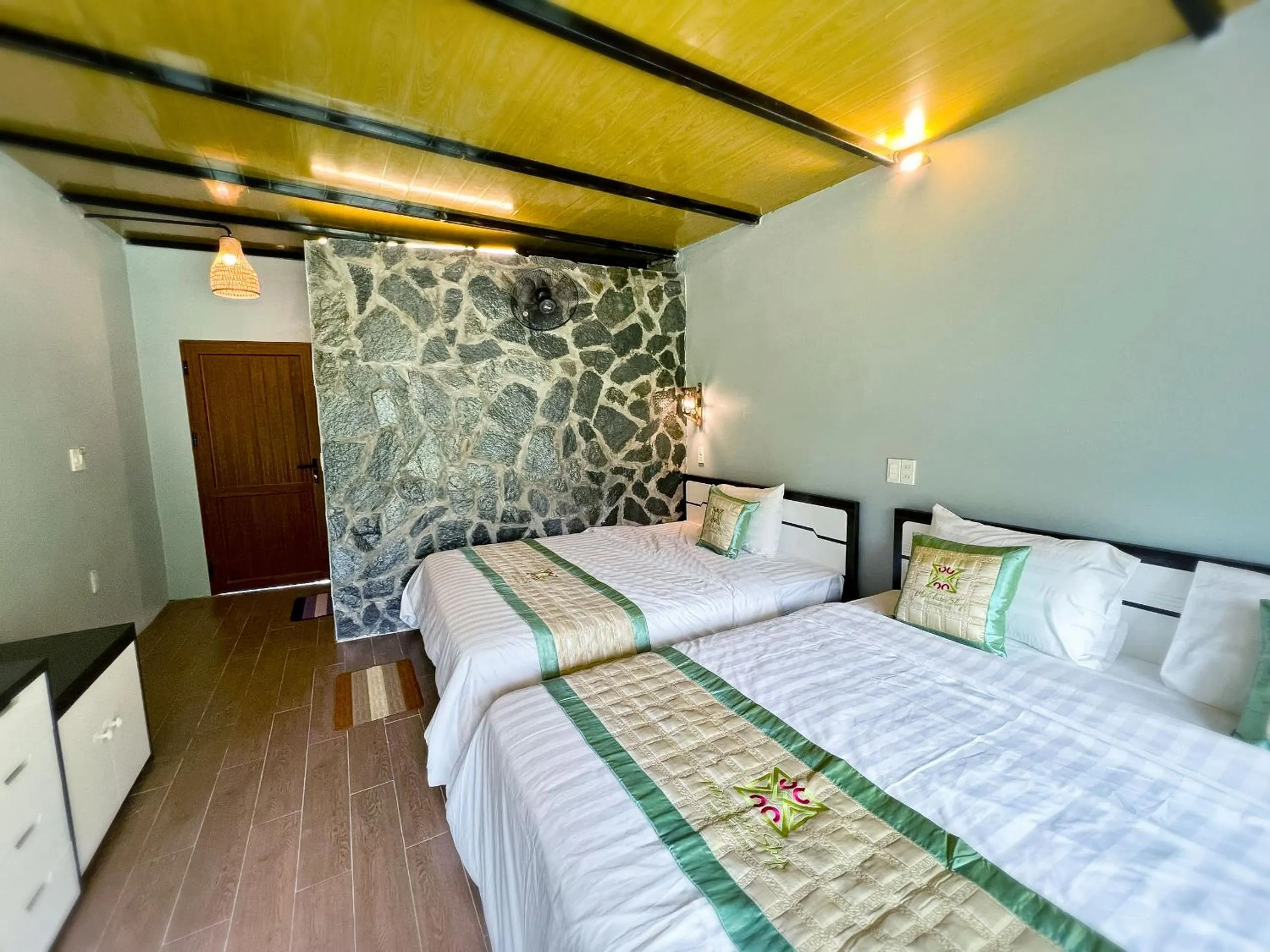 Bed in Mai Chau Sky Resort