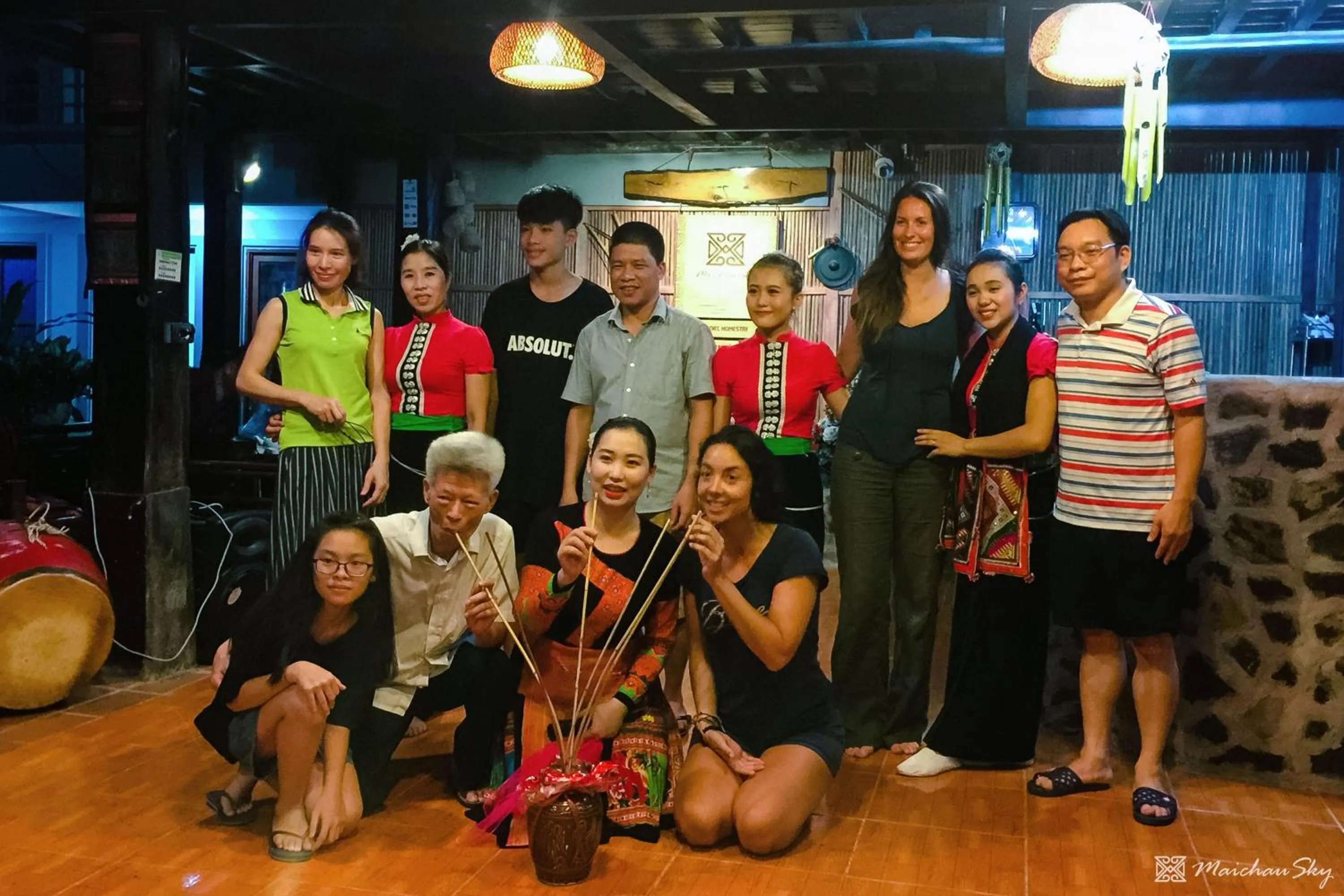 People in Mai Chau Sky Resort
