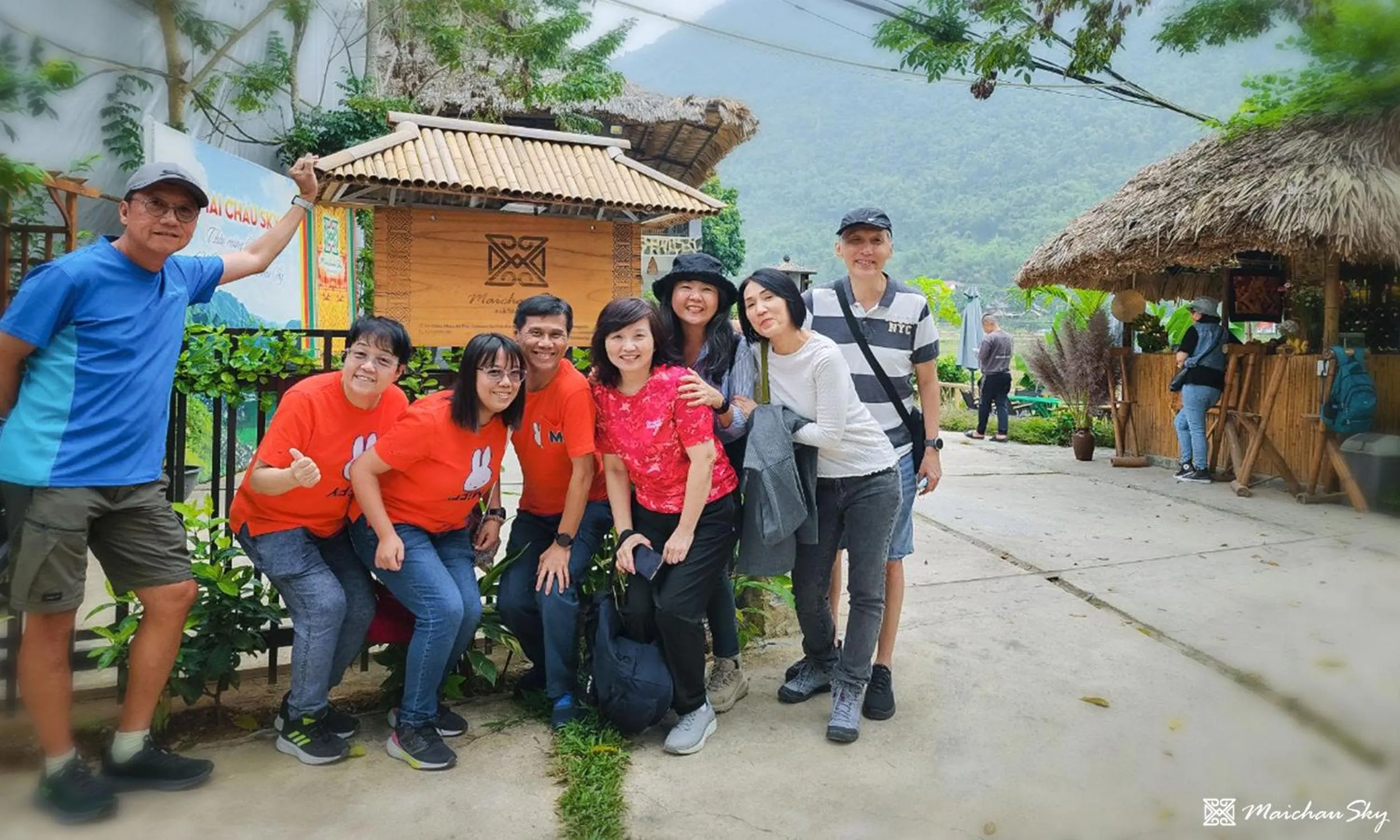 People in Mai Chau Sky Resort