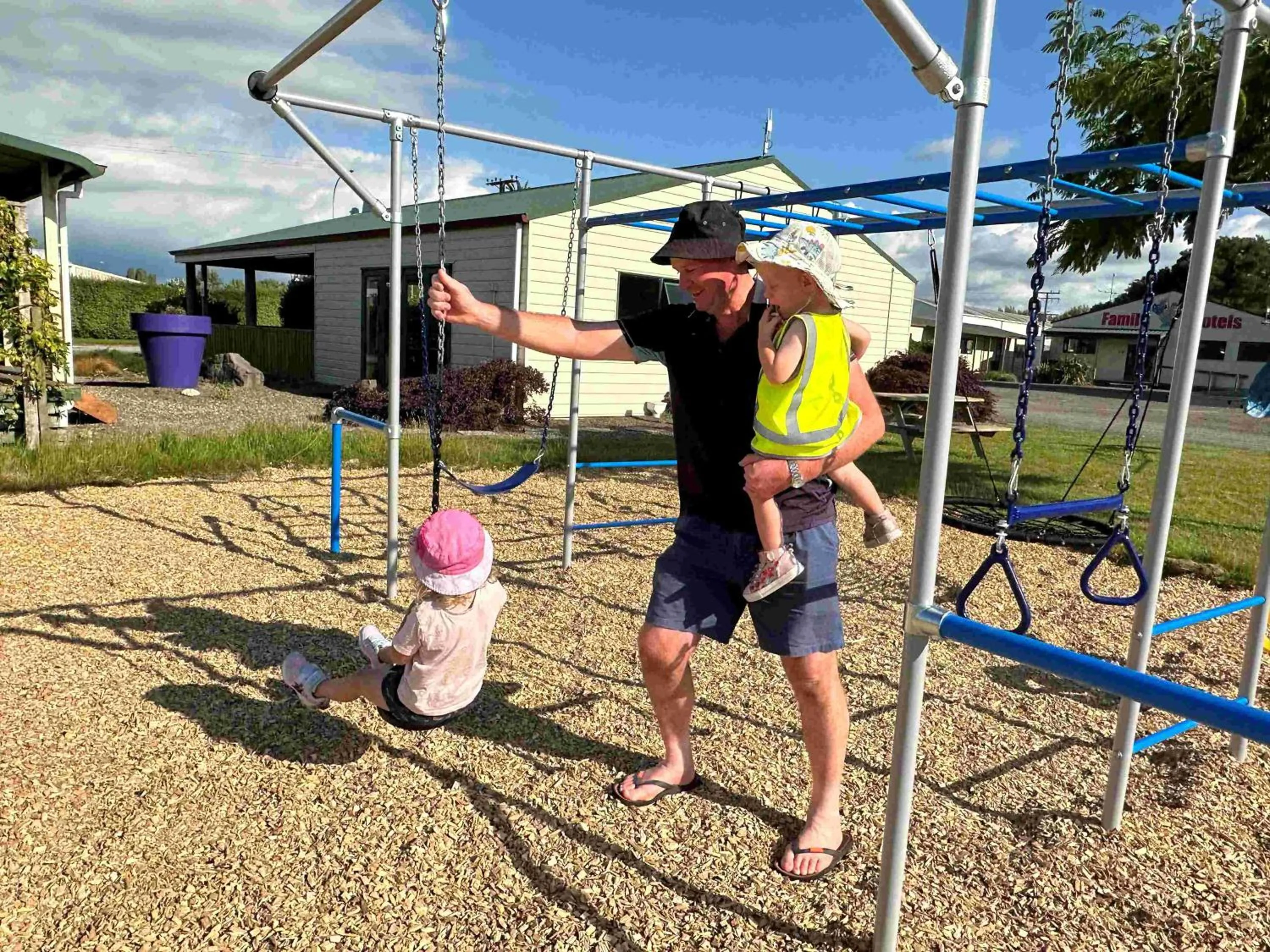 Children play ground in Otorohanga Kiwi Holiday Park