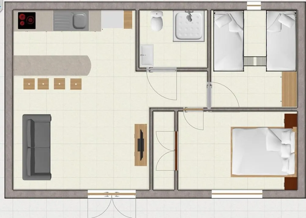 Floor plan in Otorohanga Kiwi Holiday Park