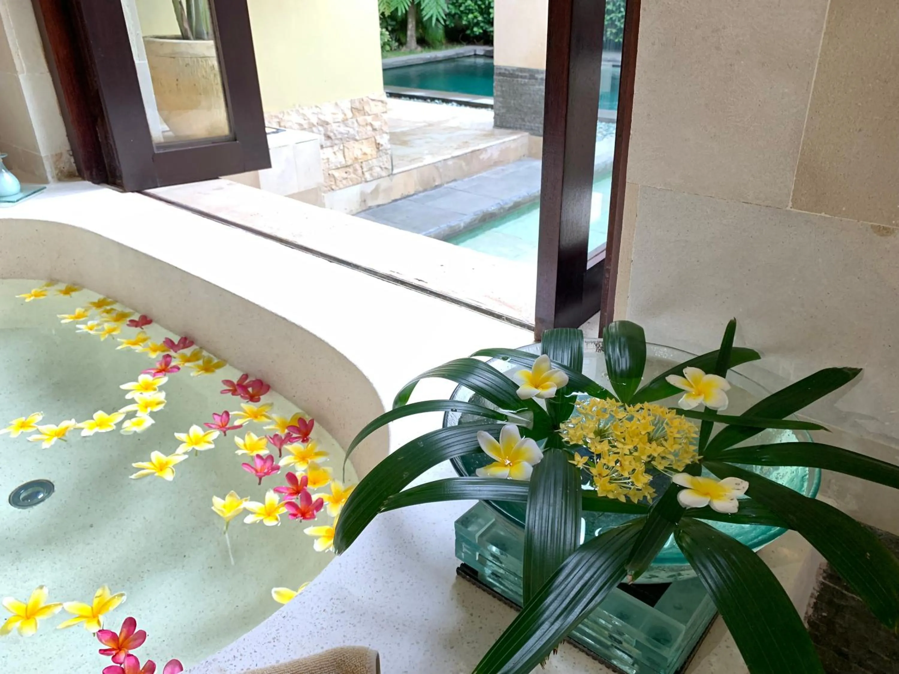 Pool view in Nike Villas