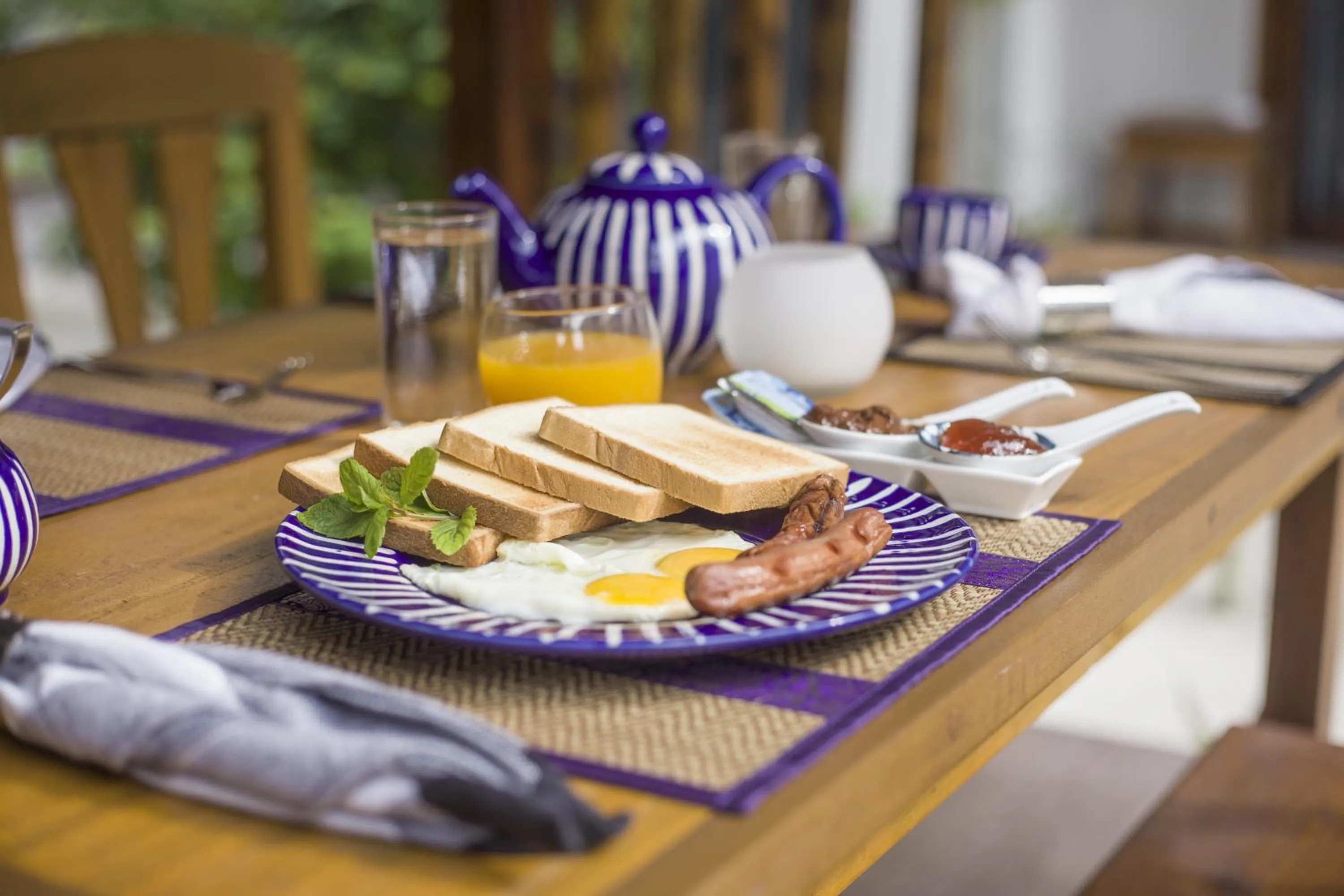 Continental breakfast in By the shade Maldives