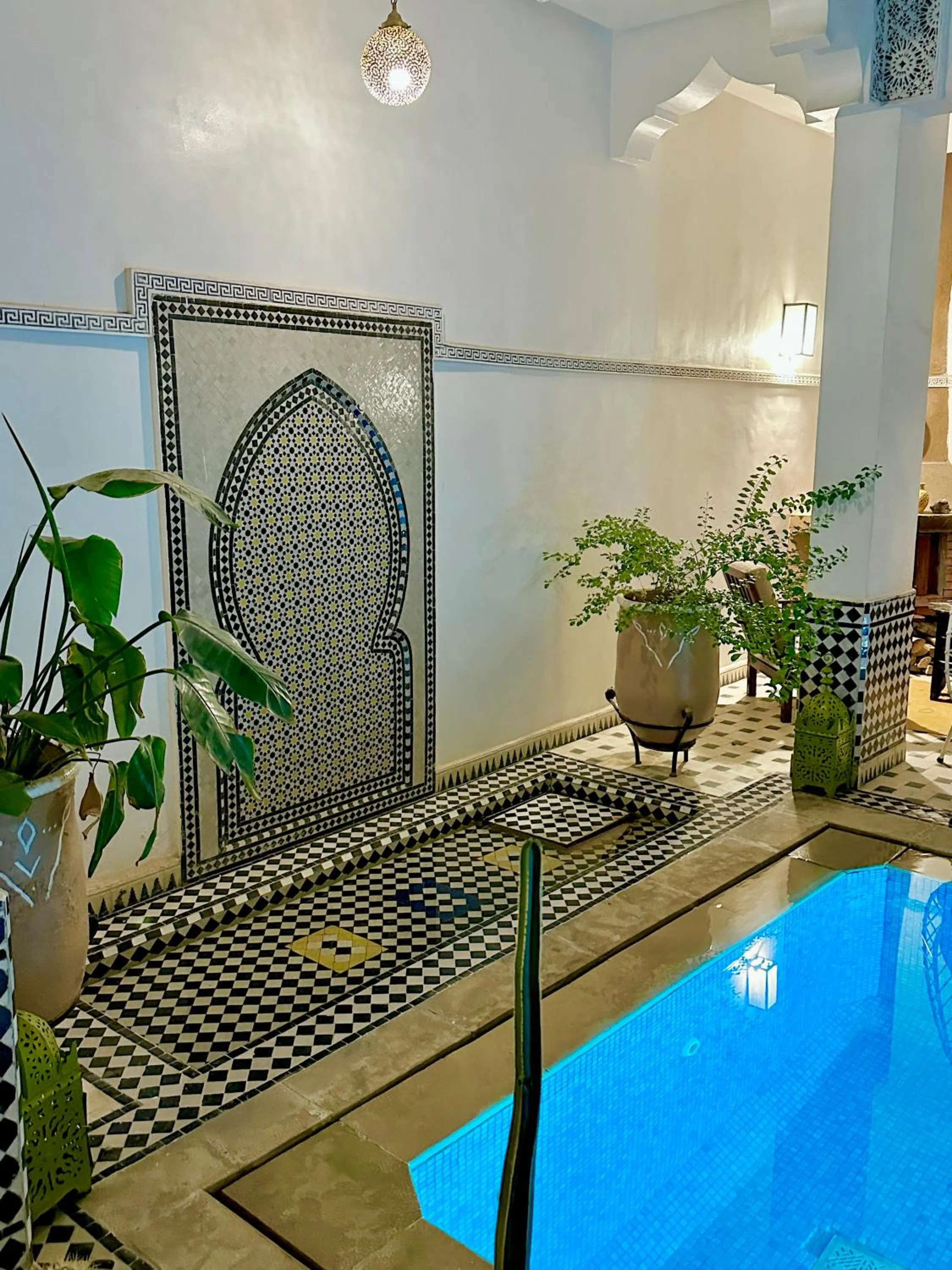 Pool view in Hotel Riad Amlal