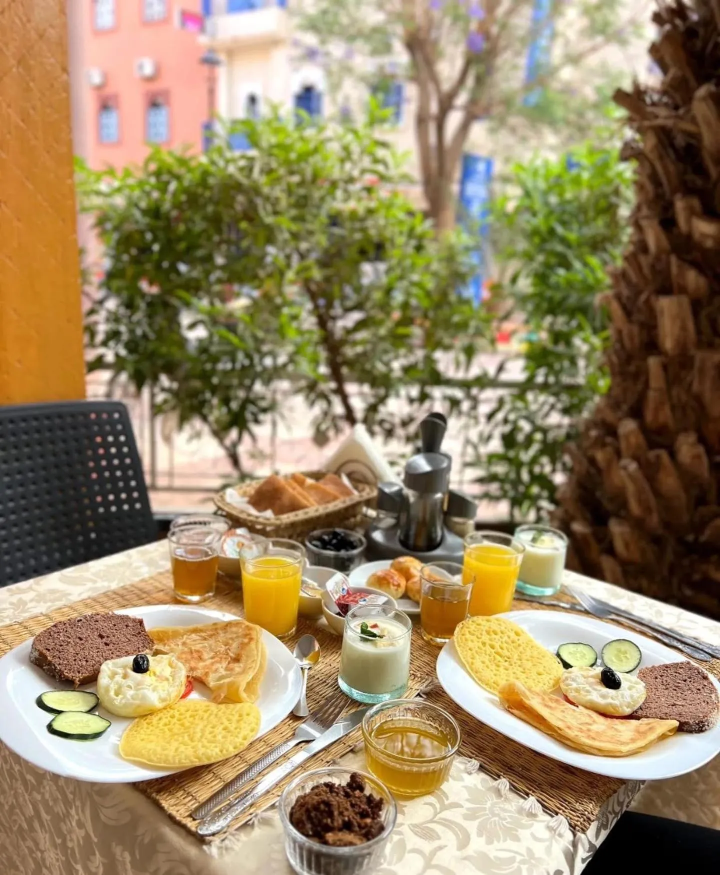 Continental breakfast in Hotel Riad Amlal