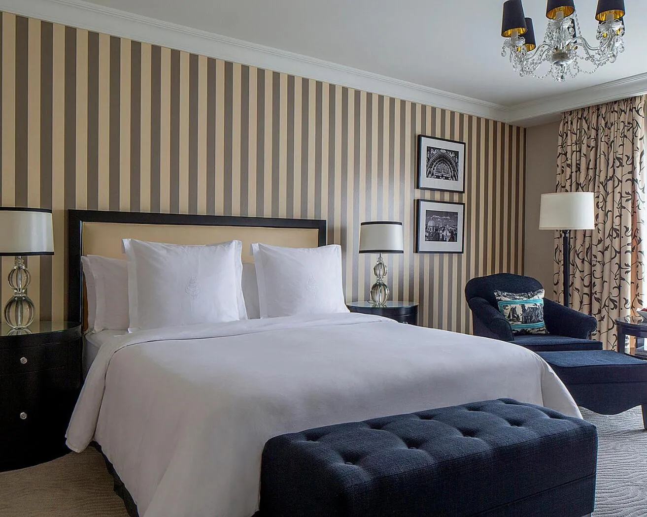 Bed in Four Seasons Hotel Prague