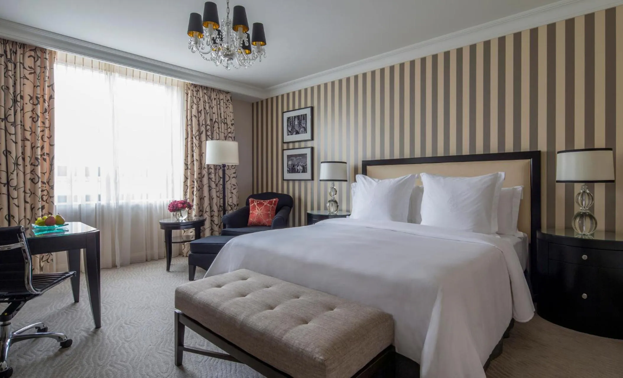 Bed in Four Seasons Hotel Prague