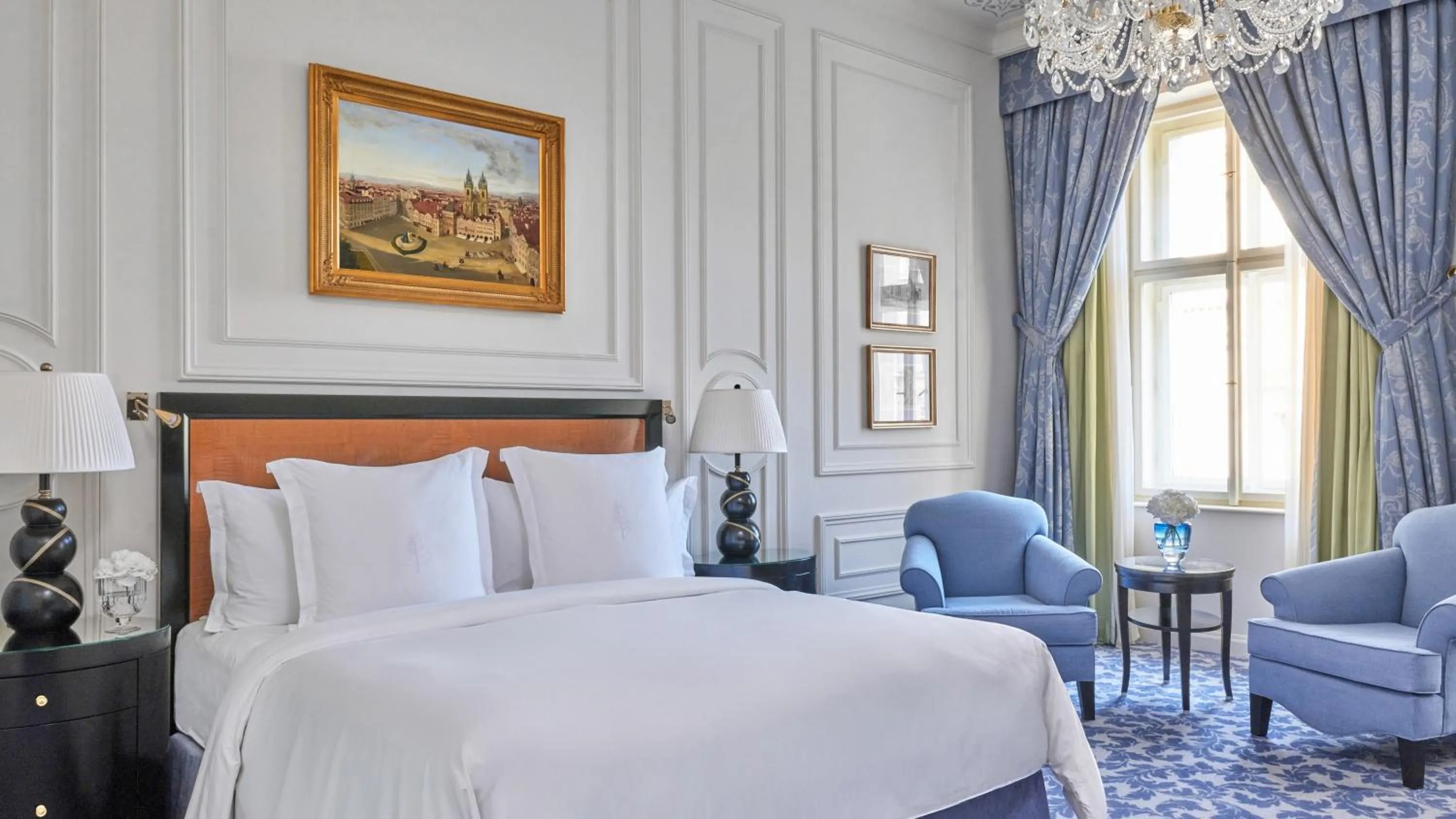 Bed in Four Seasons Hotel Prague