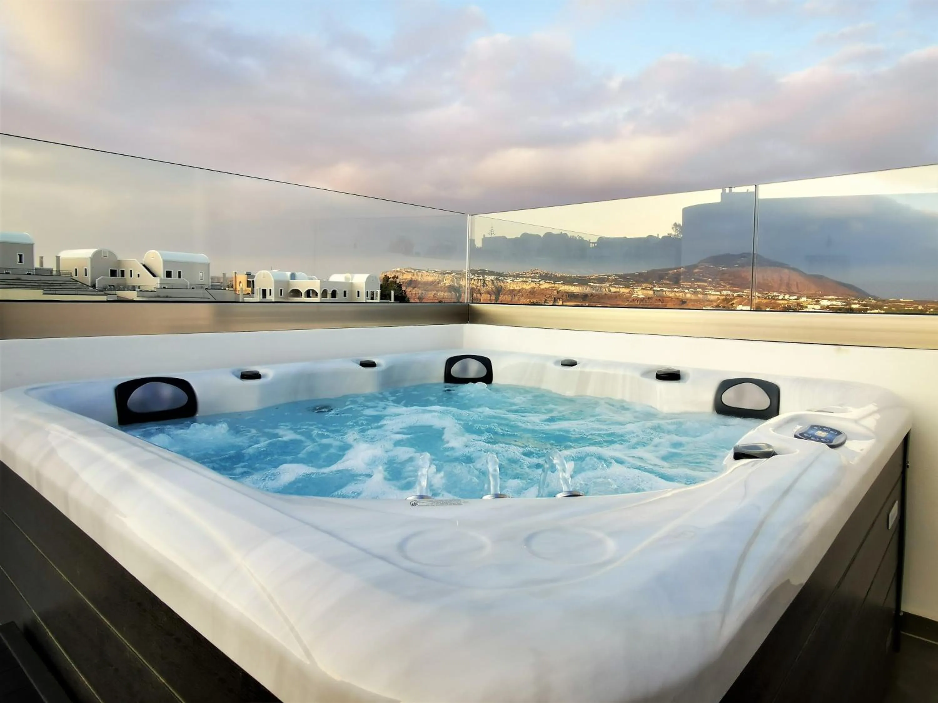 Hot Tub in Alafropetra Luxury Suites