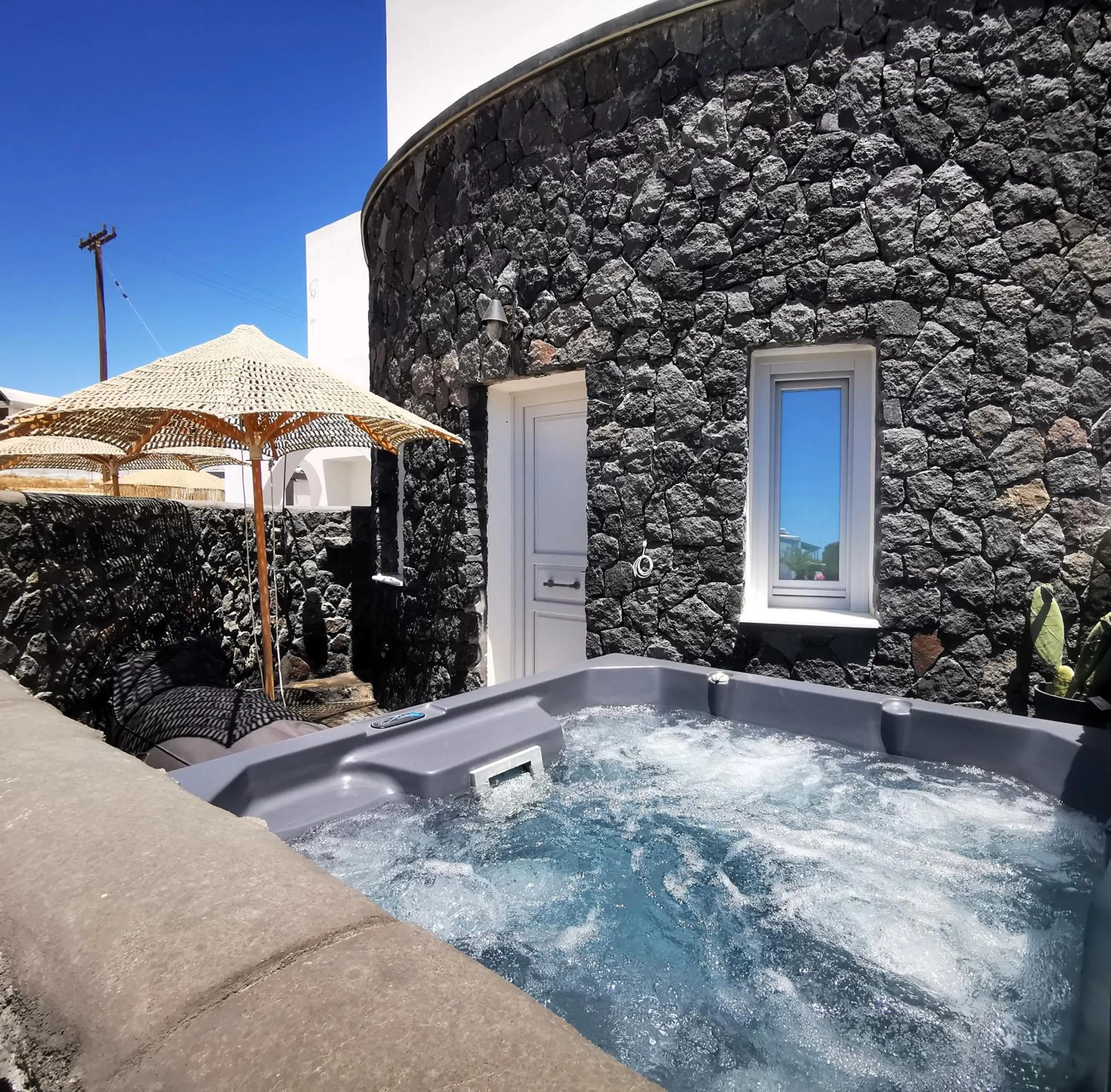 Hot Tub in Alafropetra Luxury Suites