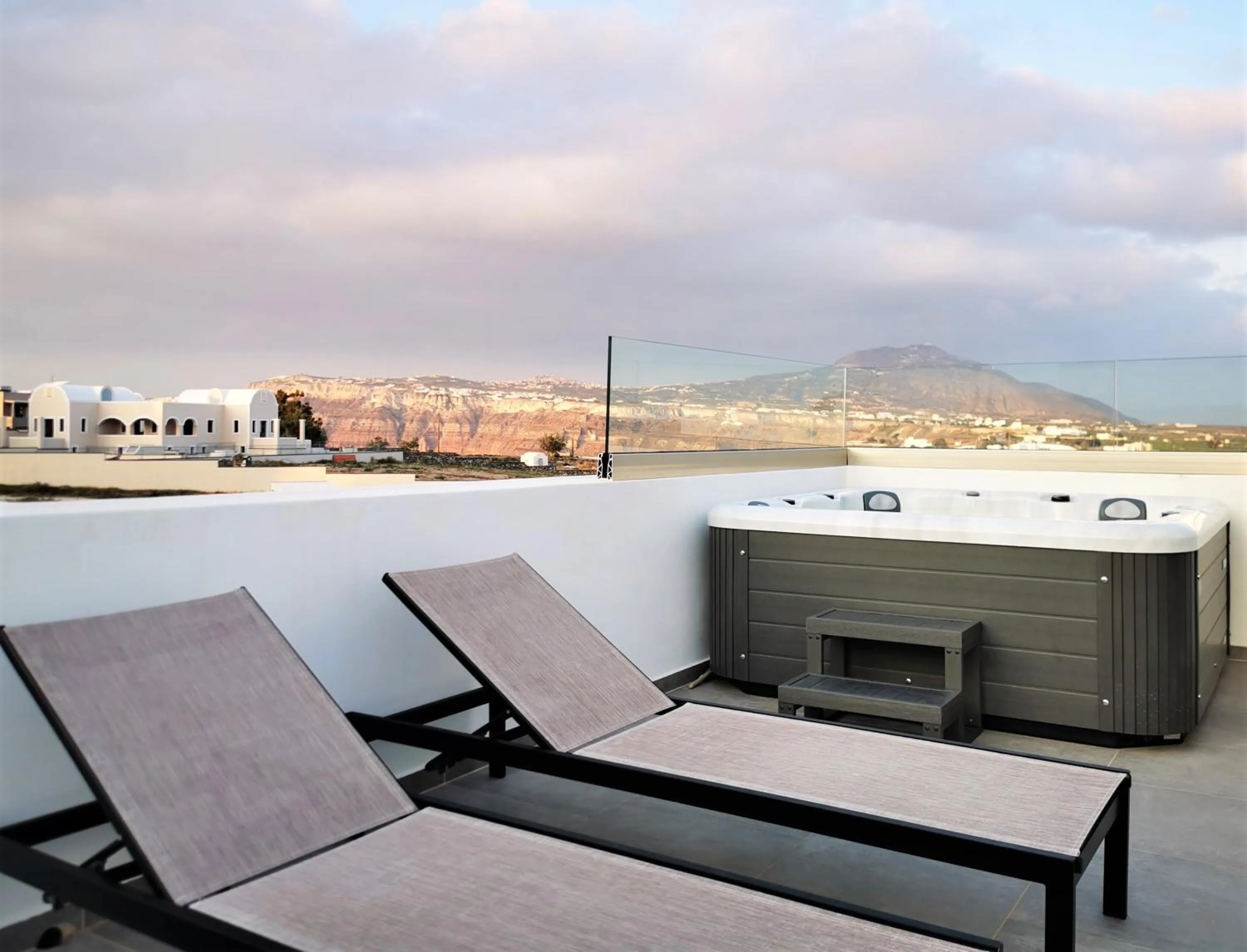 Hot Tub in Alafropetra Luxury Suites