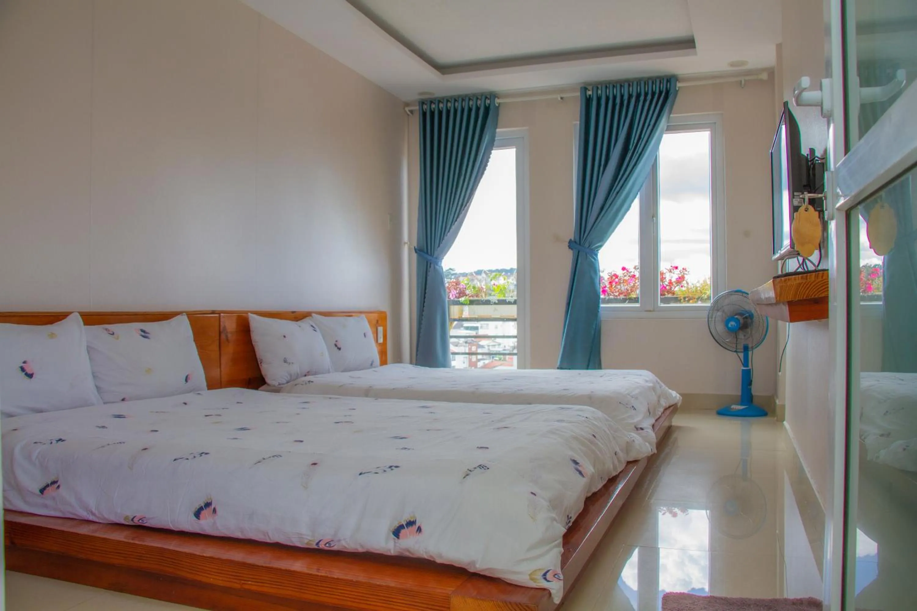 Bed in Ha Khoa Hotel Dalat