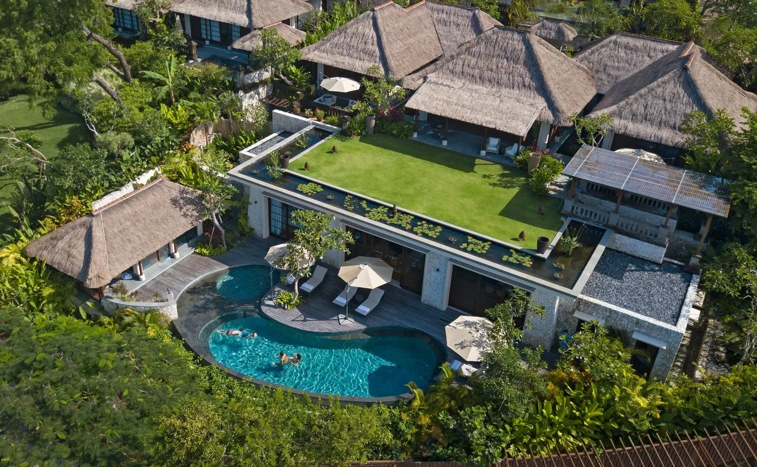 Bird's eye view in Four Seasons Resort Bali at Jimbaran Bay