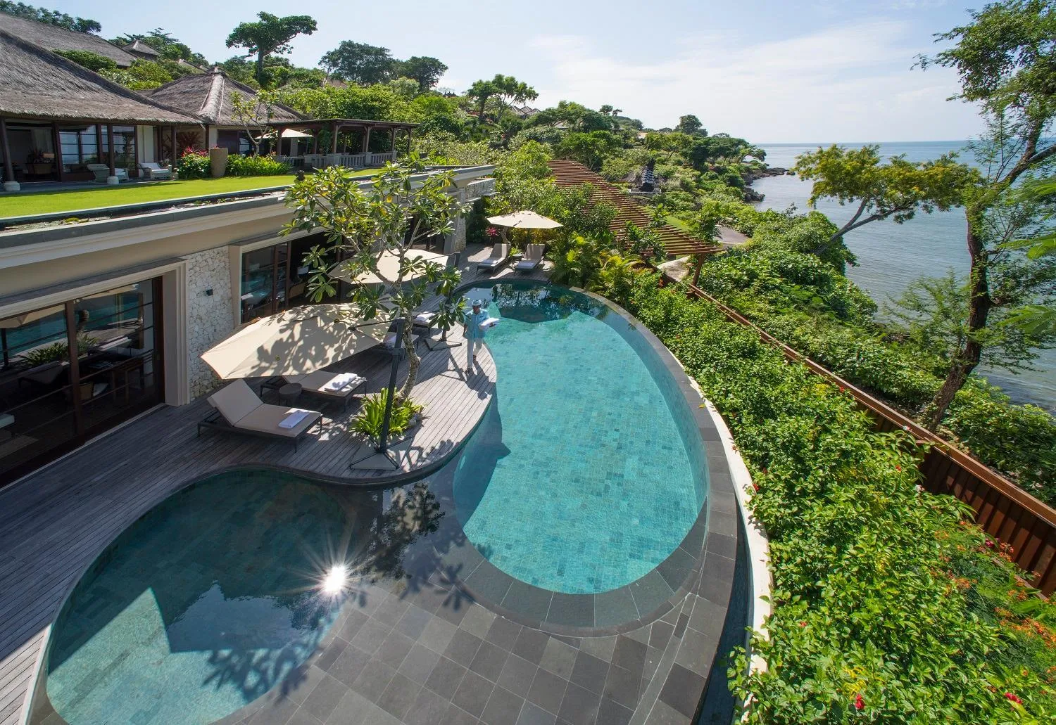 Bird's eye view in Four Seasons Resort Bali at Jimbaran Bay