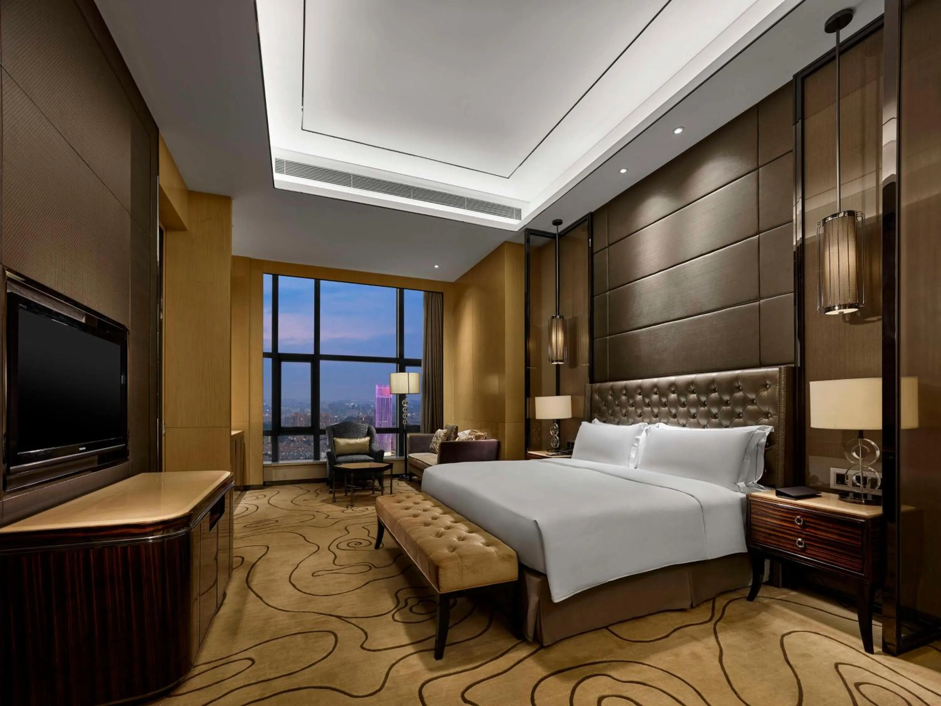 Living room, Bed in Hilton Zhongshan Downtown