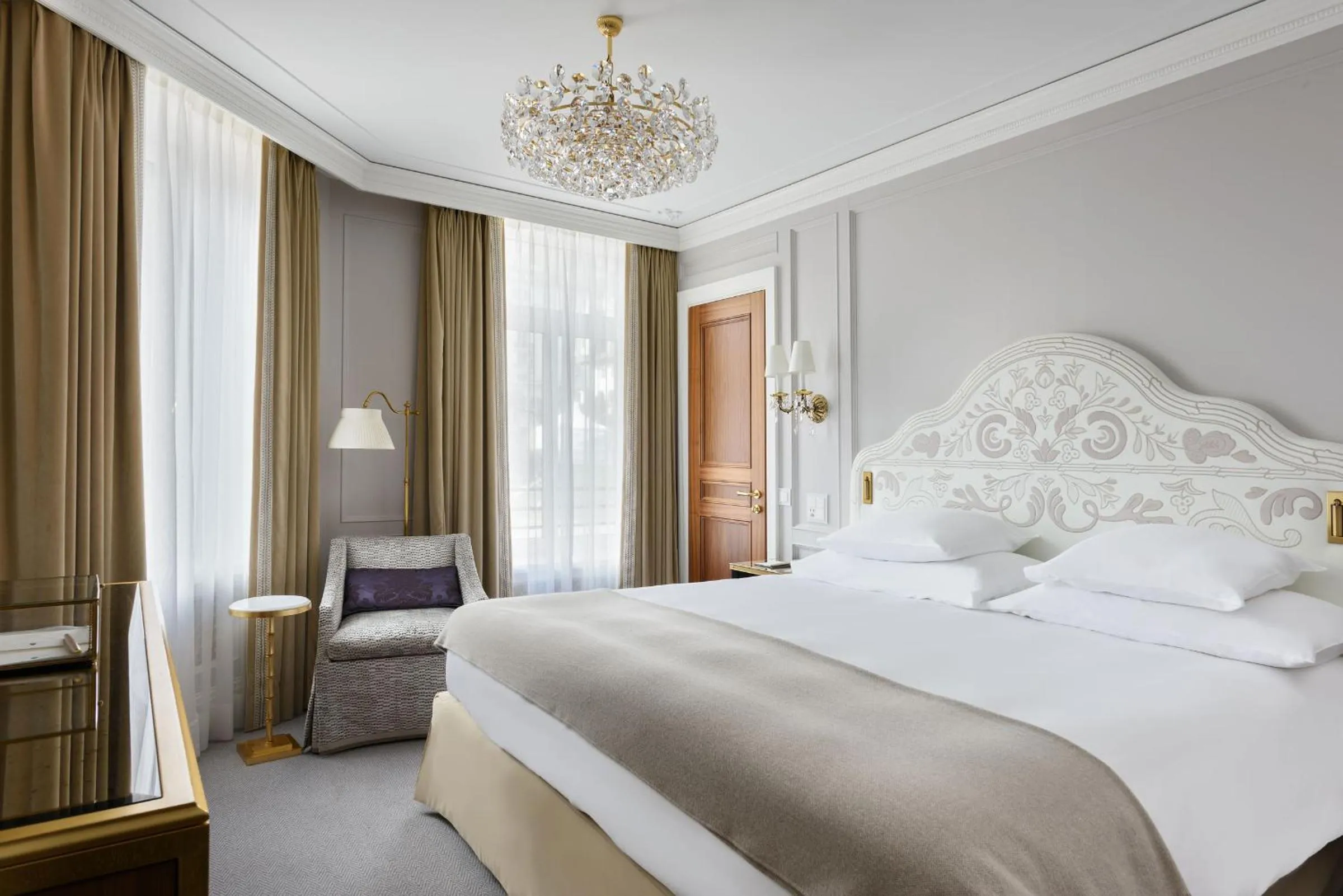 Photo of the whole room, Bed in Badrutt's Palace Hotel St Moritz