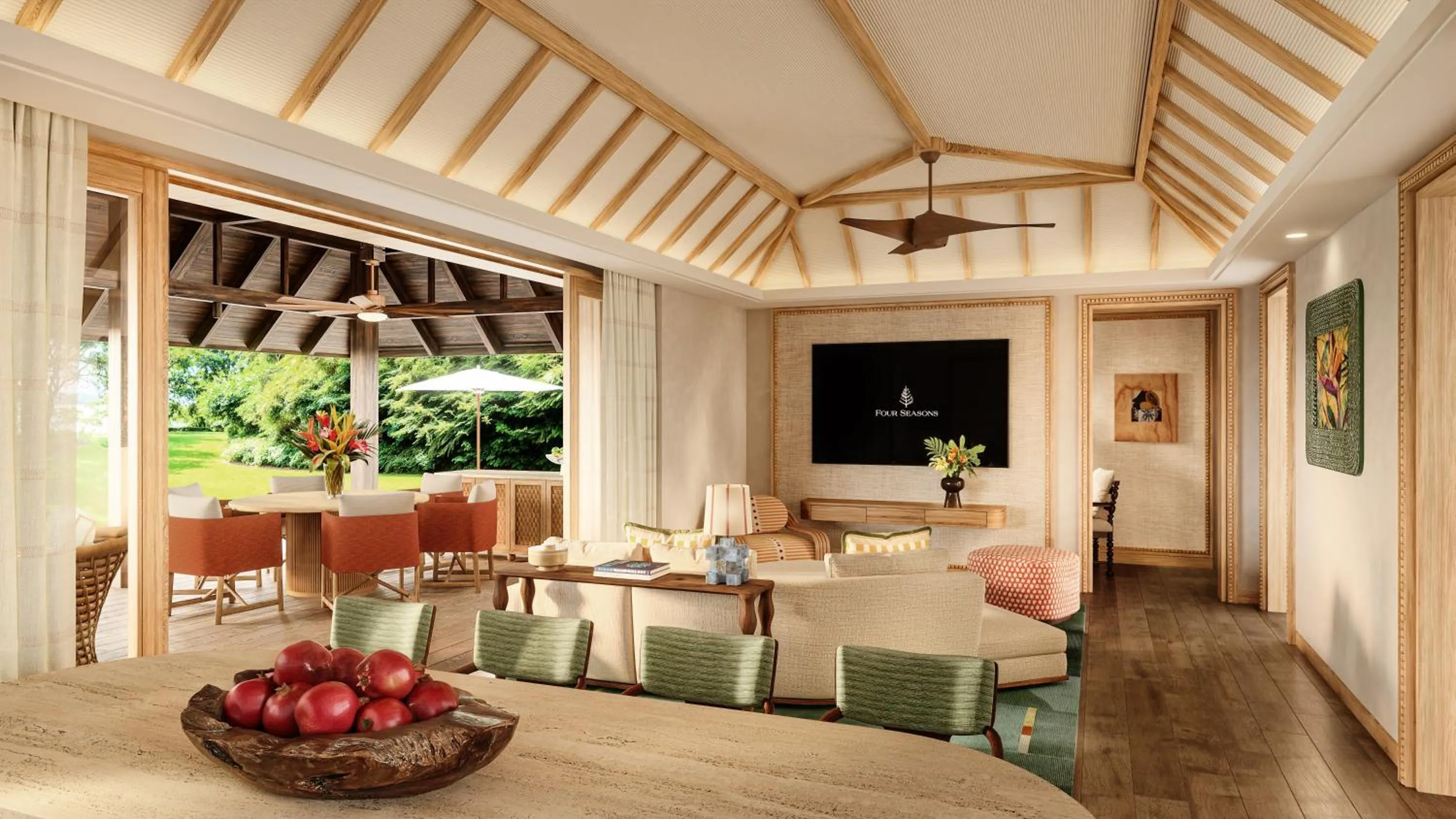 Living room in Four Seasons Resort Mauritius at Anahita