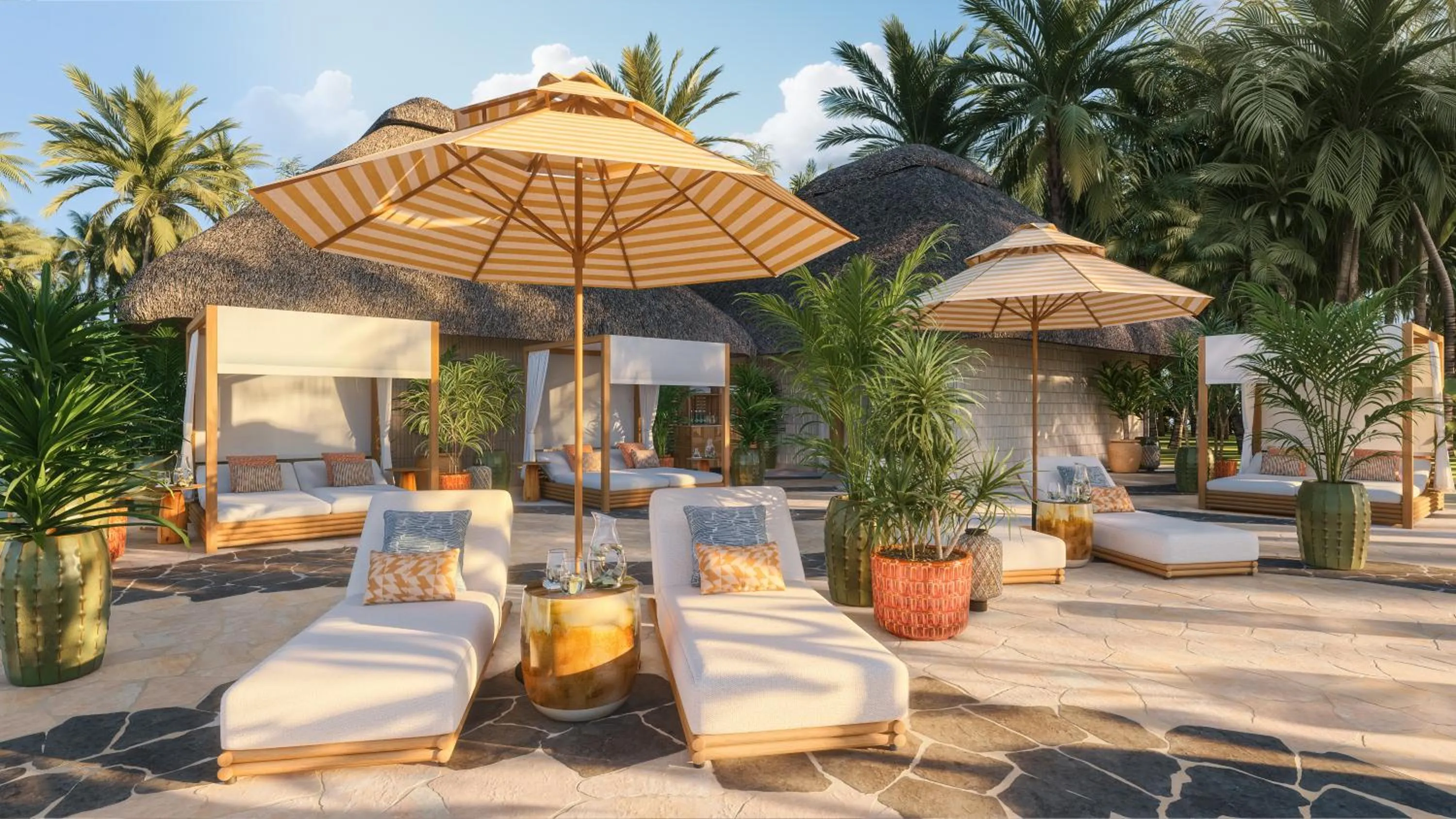 sunbed in Four Seasons Resort Mauritius at Anahita