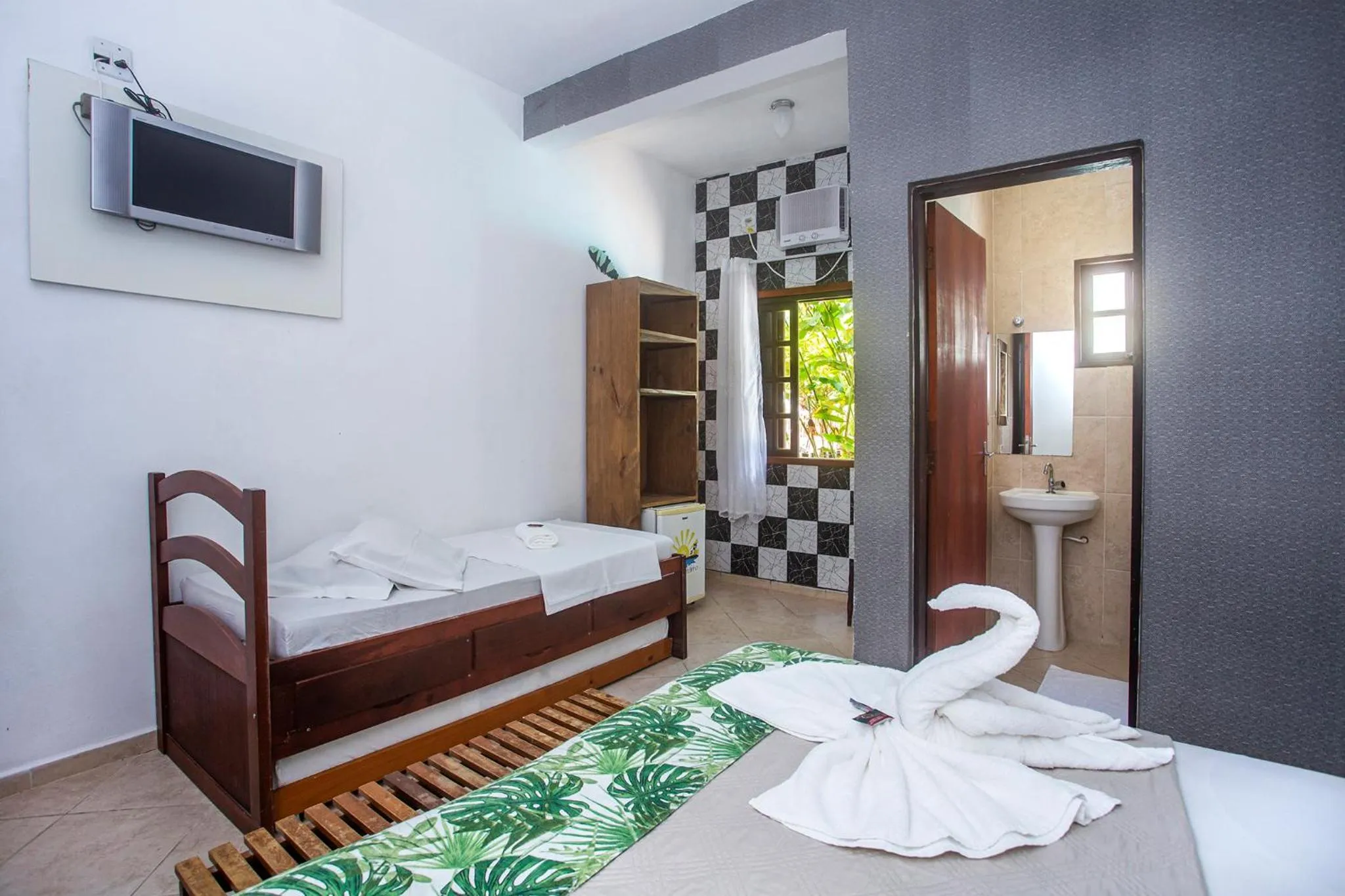 Bed in Pousada Castelinho