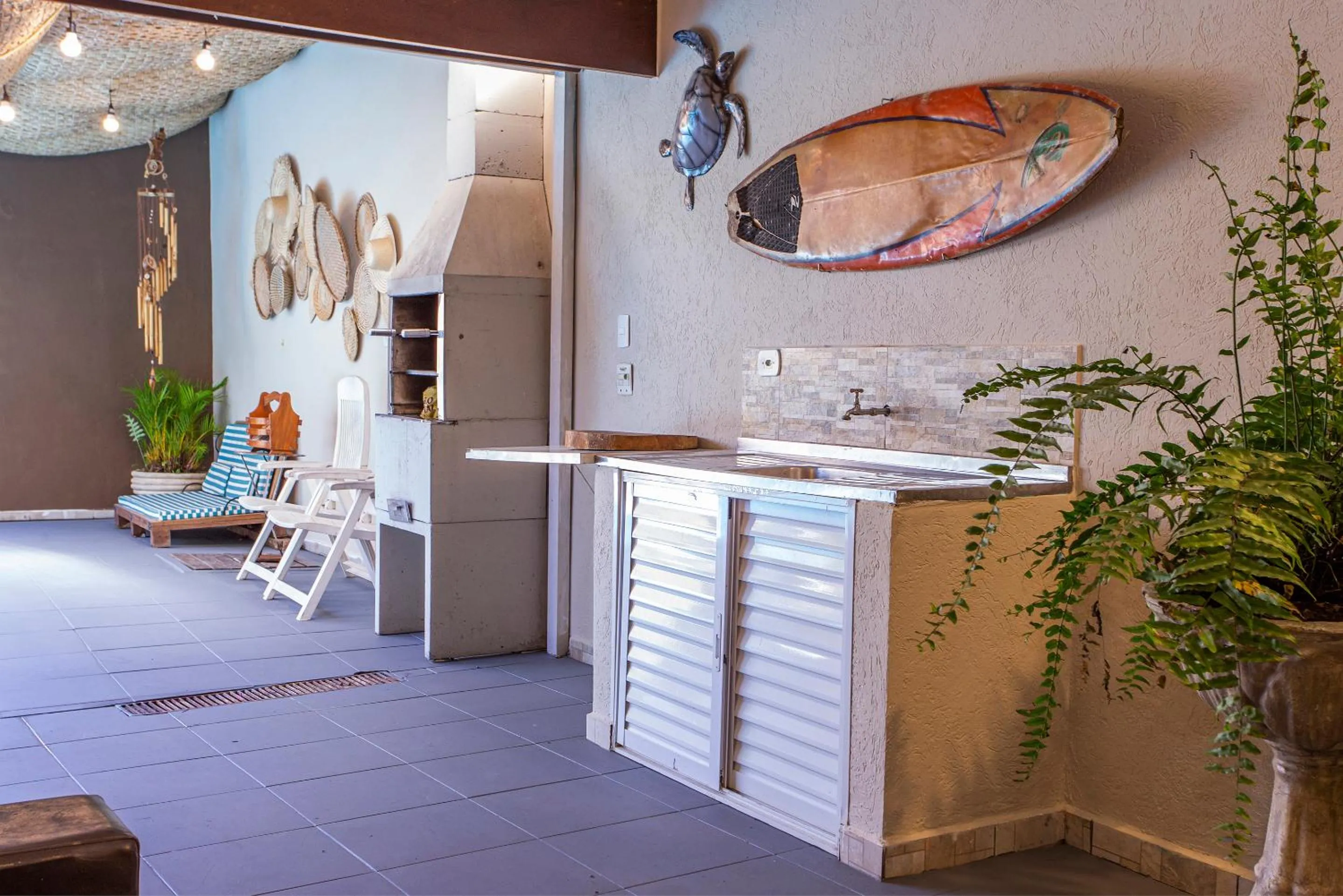 BBQ facilities in Pousada Castelinho