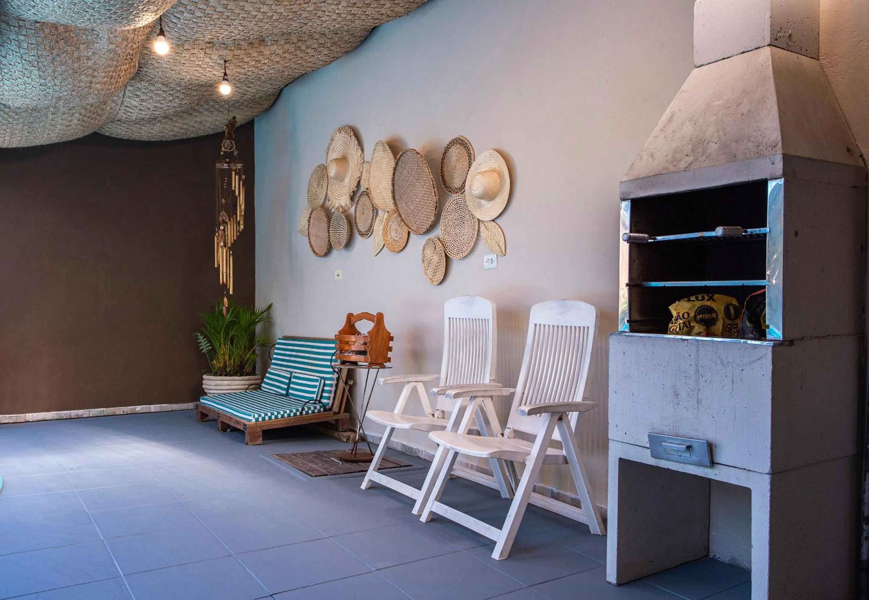 BBQ facilities in Pousada Castelinho