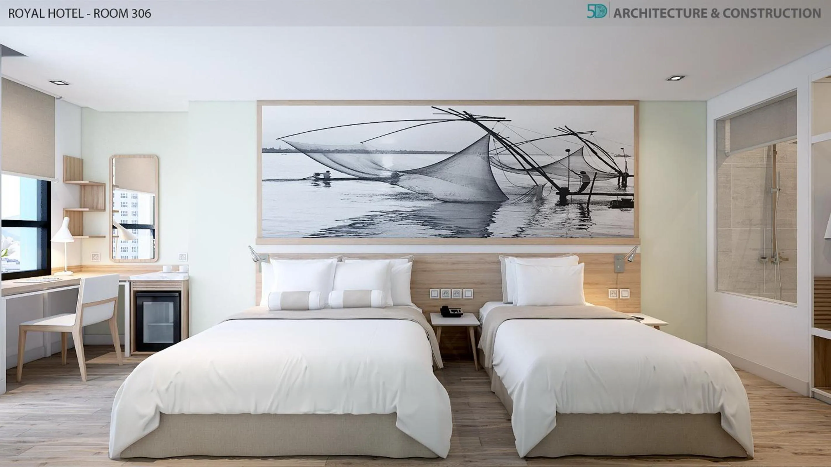 Bed in Royal HPM Hotel